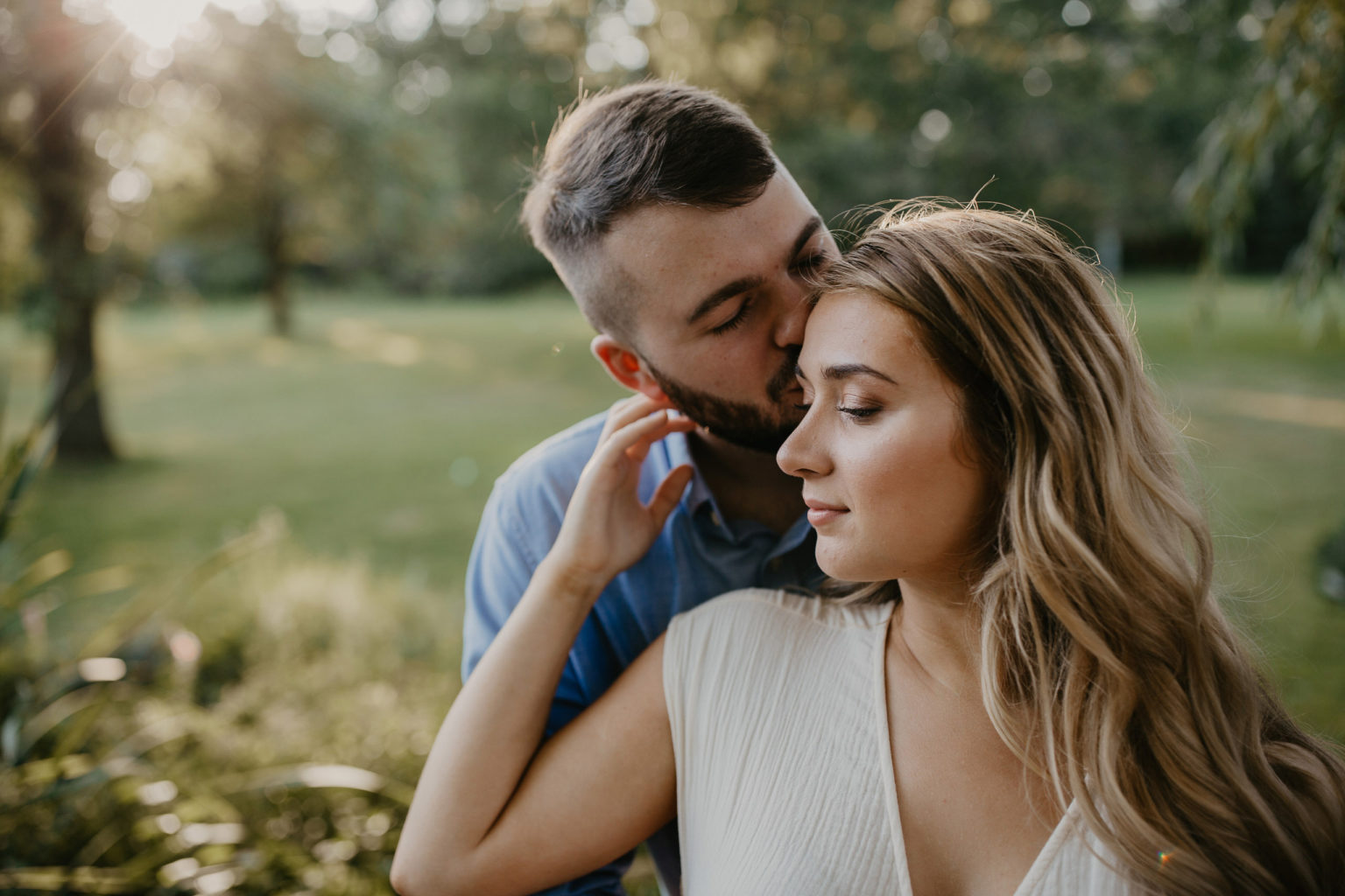 afterglow romantic couple natural light