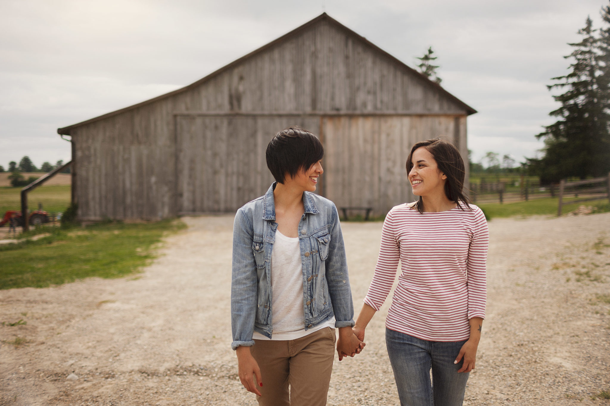 farm same sex engagement session niagara