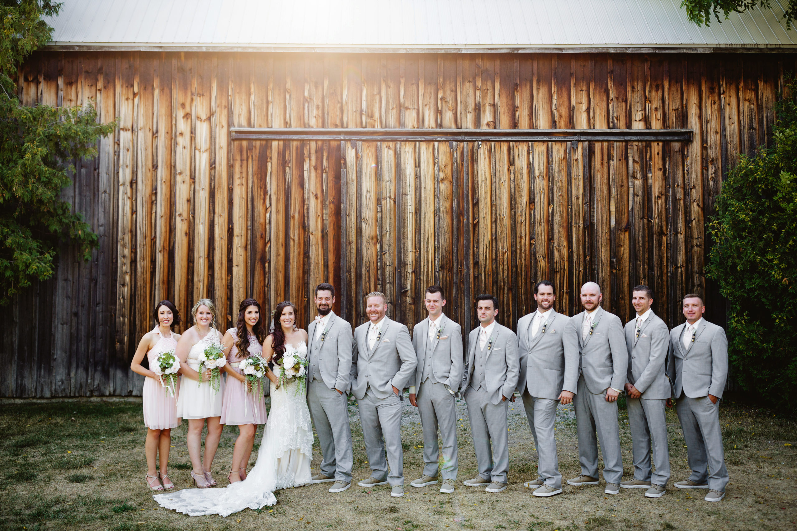 Balls Falls Large Wedding Party Group Photo