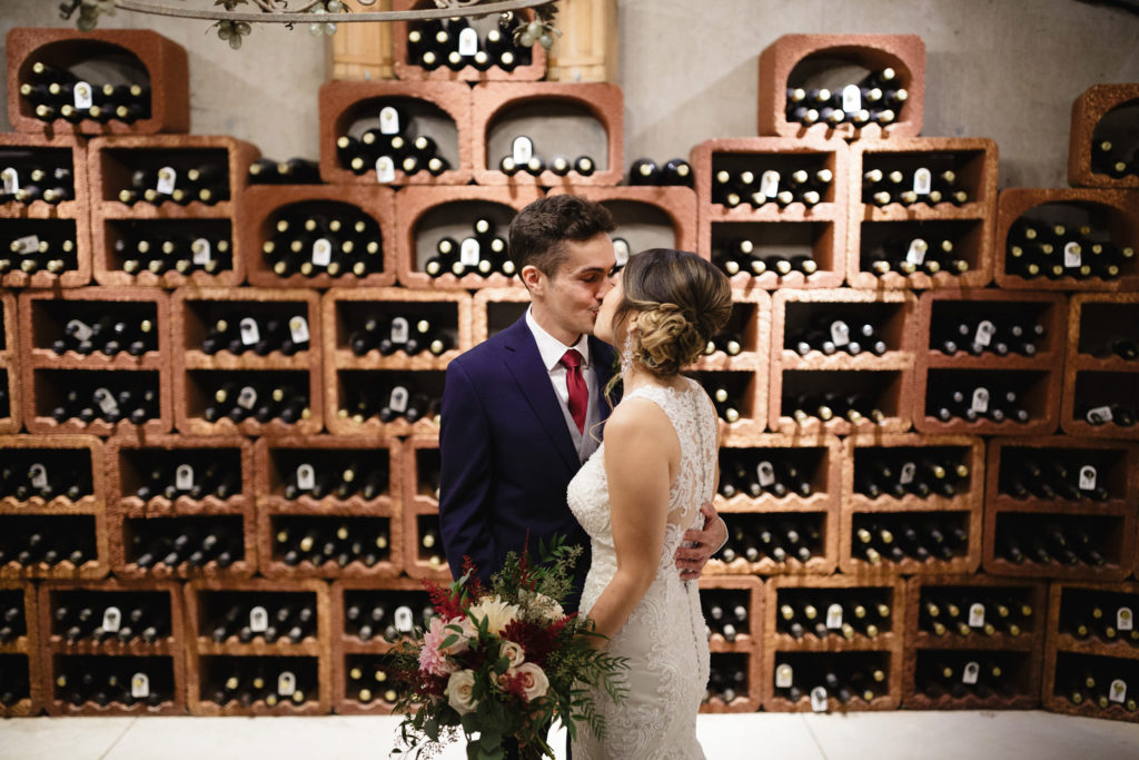 bride groom first look wedding vineland estates winery