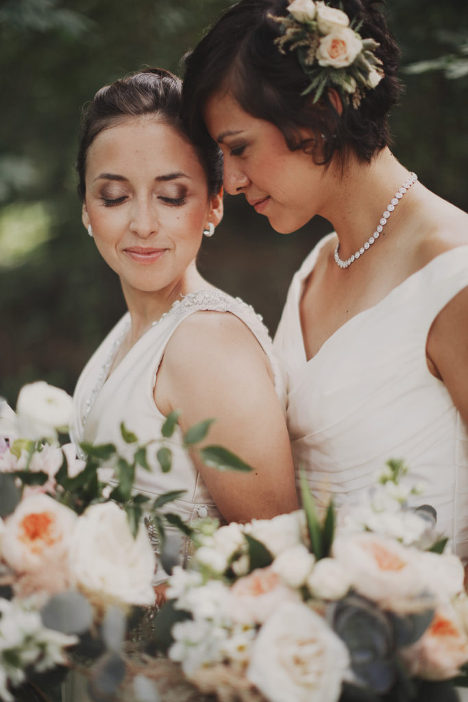 forest two brides same sex lesbian wedding niagara photographer