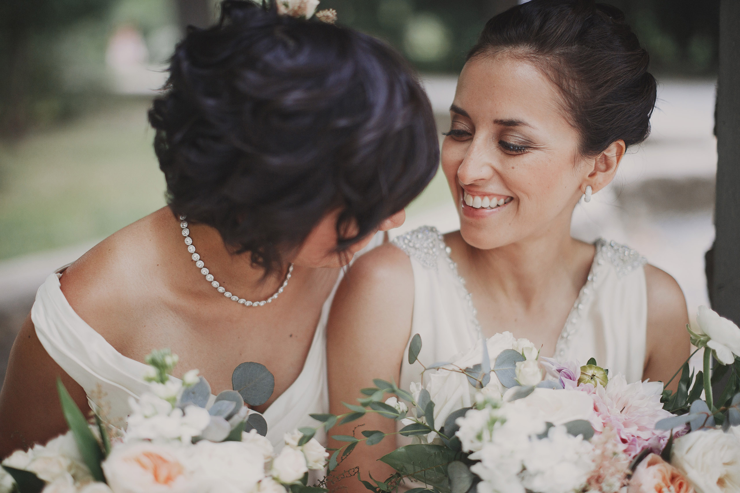 cute lesbian bride wedding bloom and co niagara on the lake photographer