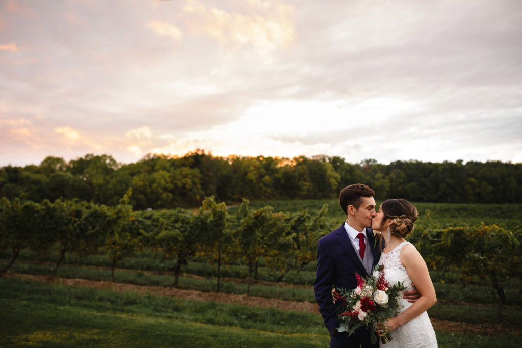 vineyard bride groom vineland estates winery wedding