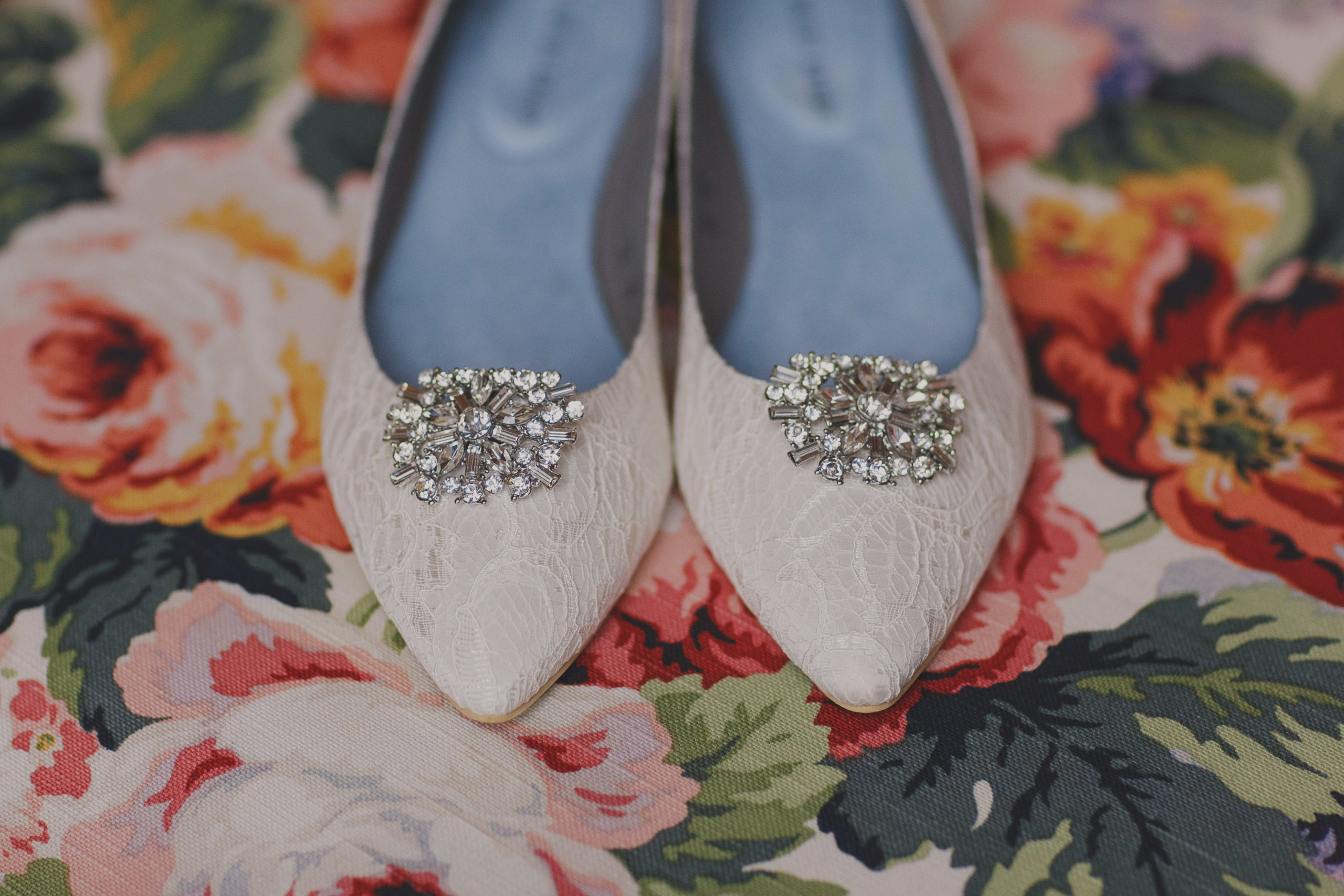wedding shoes white bride floral niagara