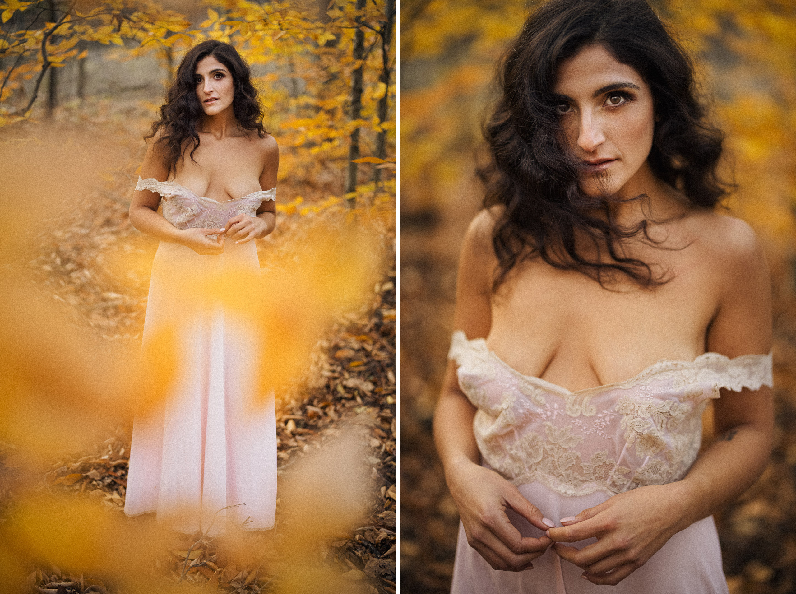 sexy outdoor boudoir pink nighty niagara photographer afterglow film