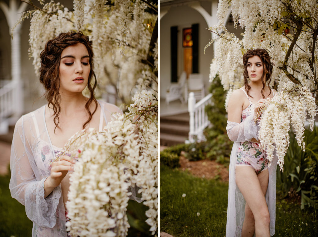 wisteria spring blossom boudoir outdoor ohhh lulu lingerie bridal