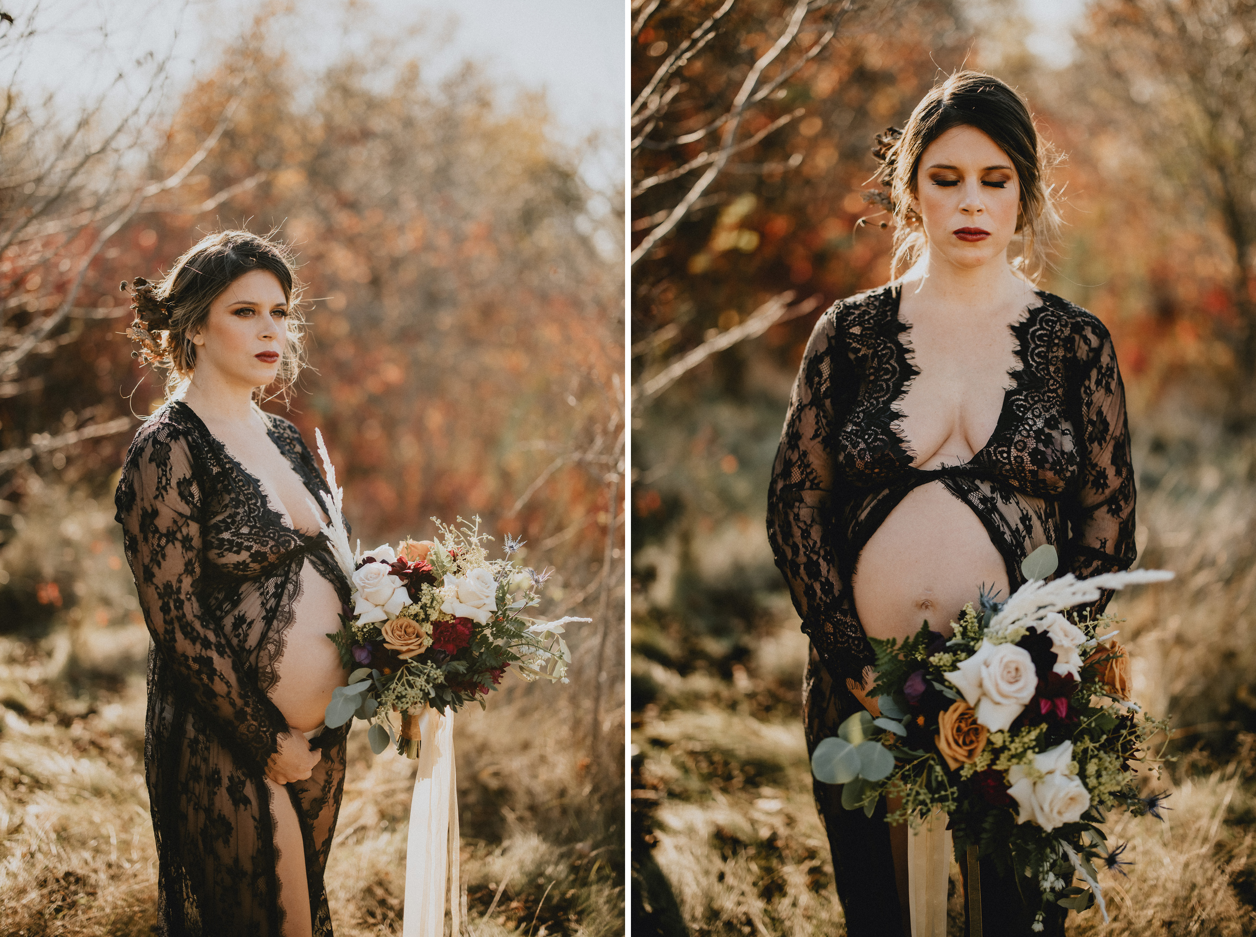 autumn colours fall maternity session niagara photographer