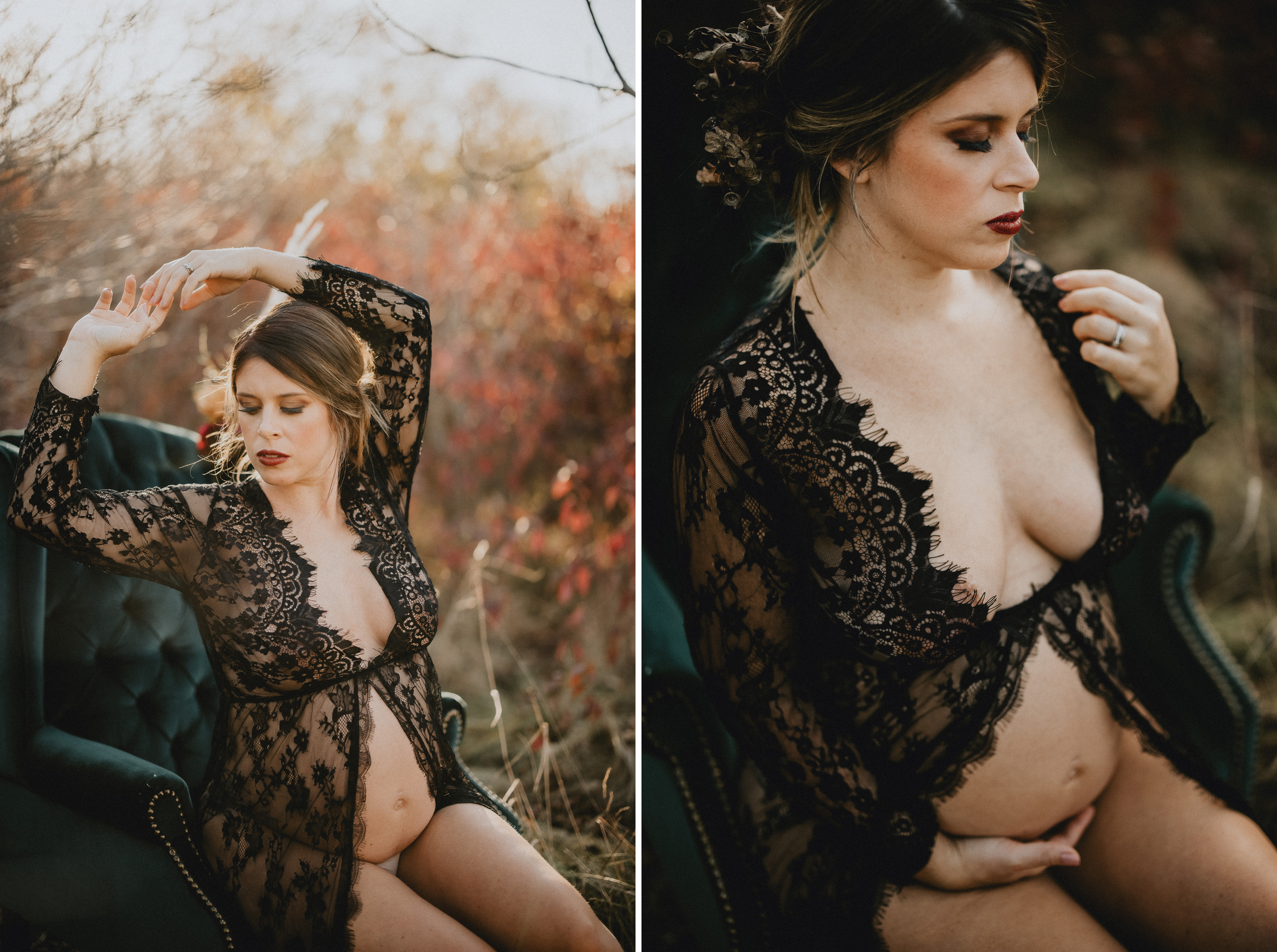 maternity photographer niagara outdoor fall