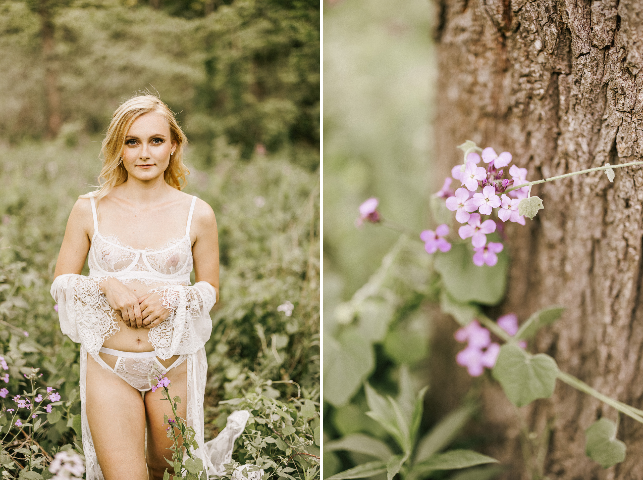 blonde bride boudoir outdoor forest southcoast beauty sensual