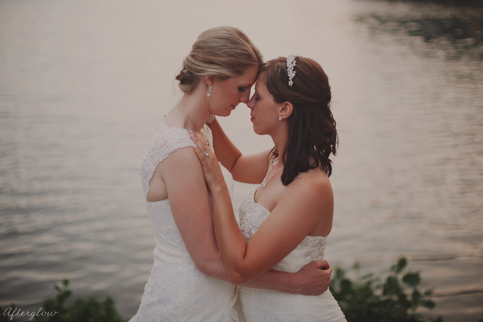 two brides by the water at henley