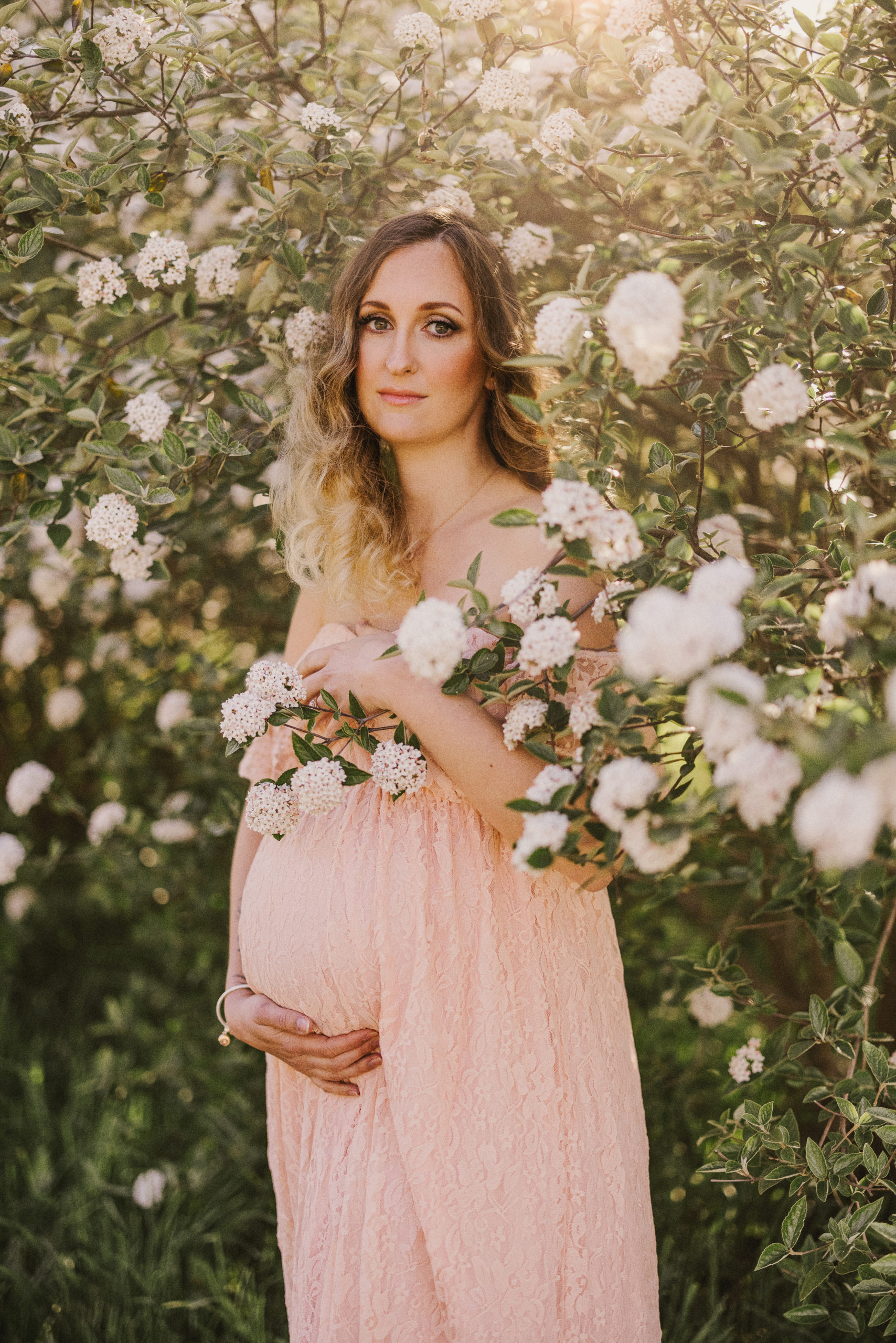 niagara maternity photographer pregnant blossoms