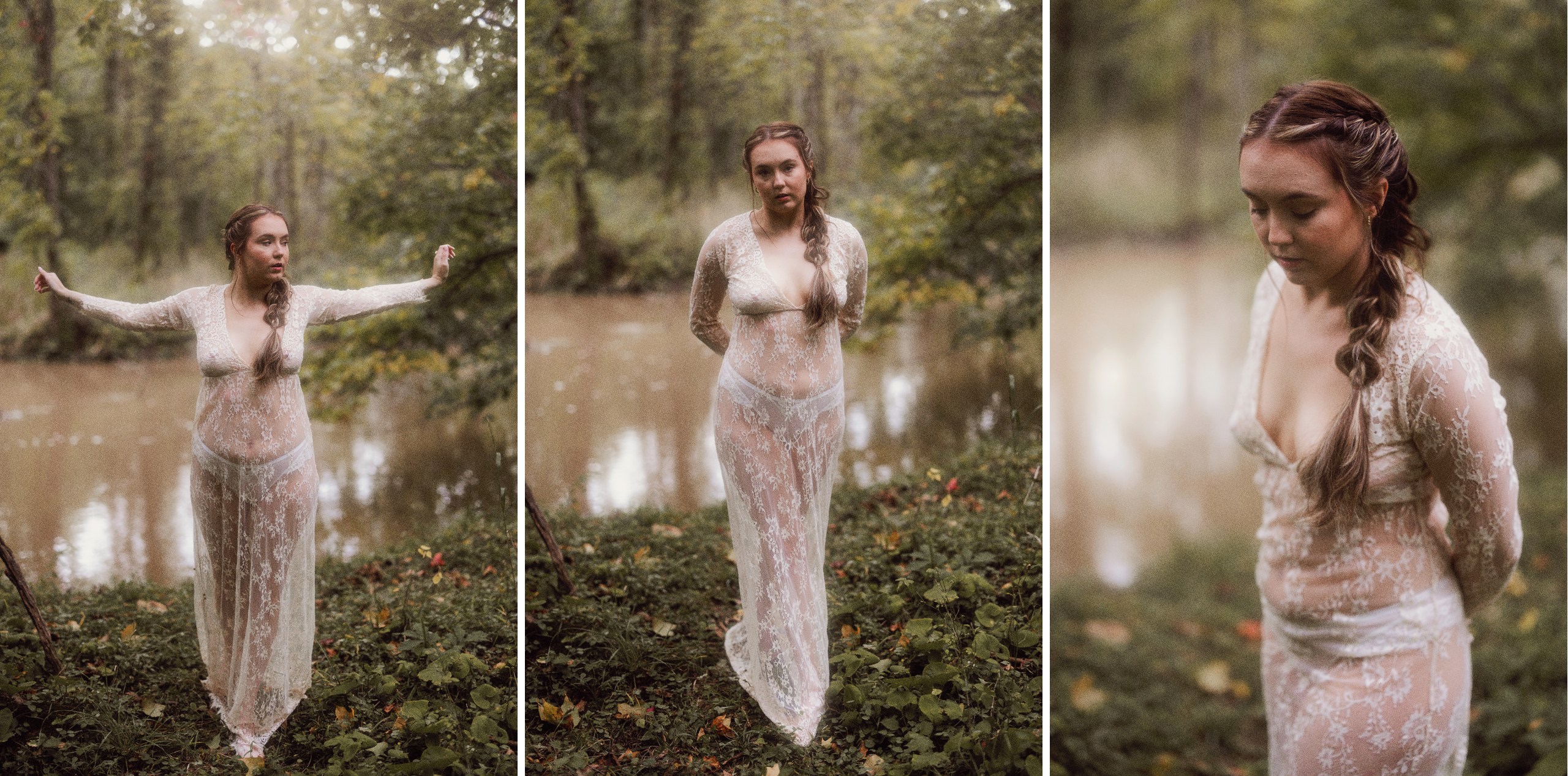 fall forest outdoor boudoir two girls niagara afterglow images