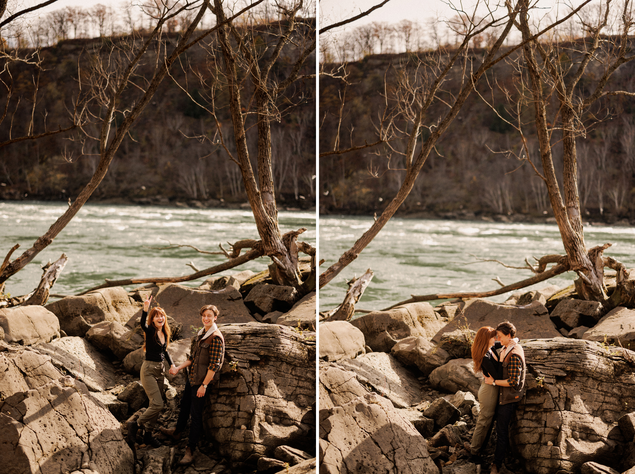 couples engagement photography niagara river afterglow images