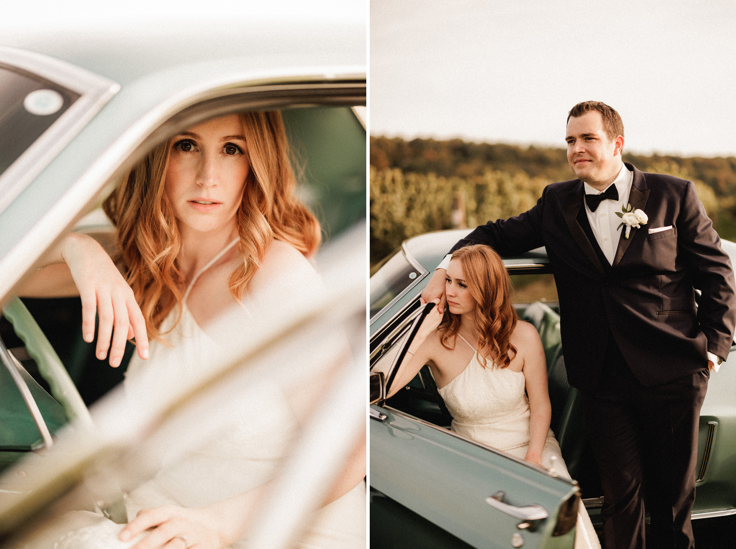 classic car cave spring vineyard autumn fall wedding afterglow images