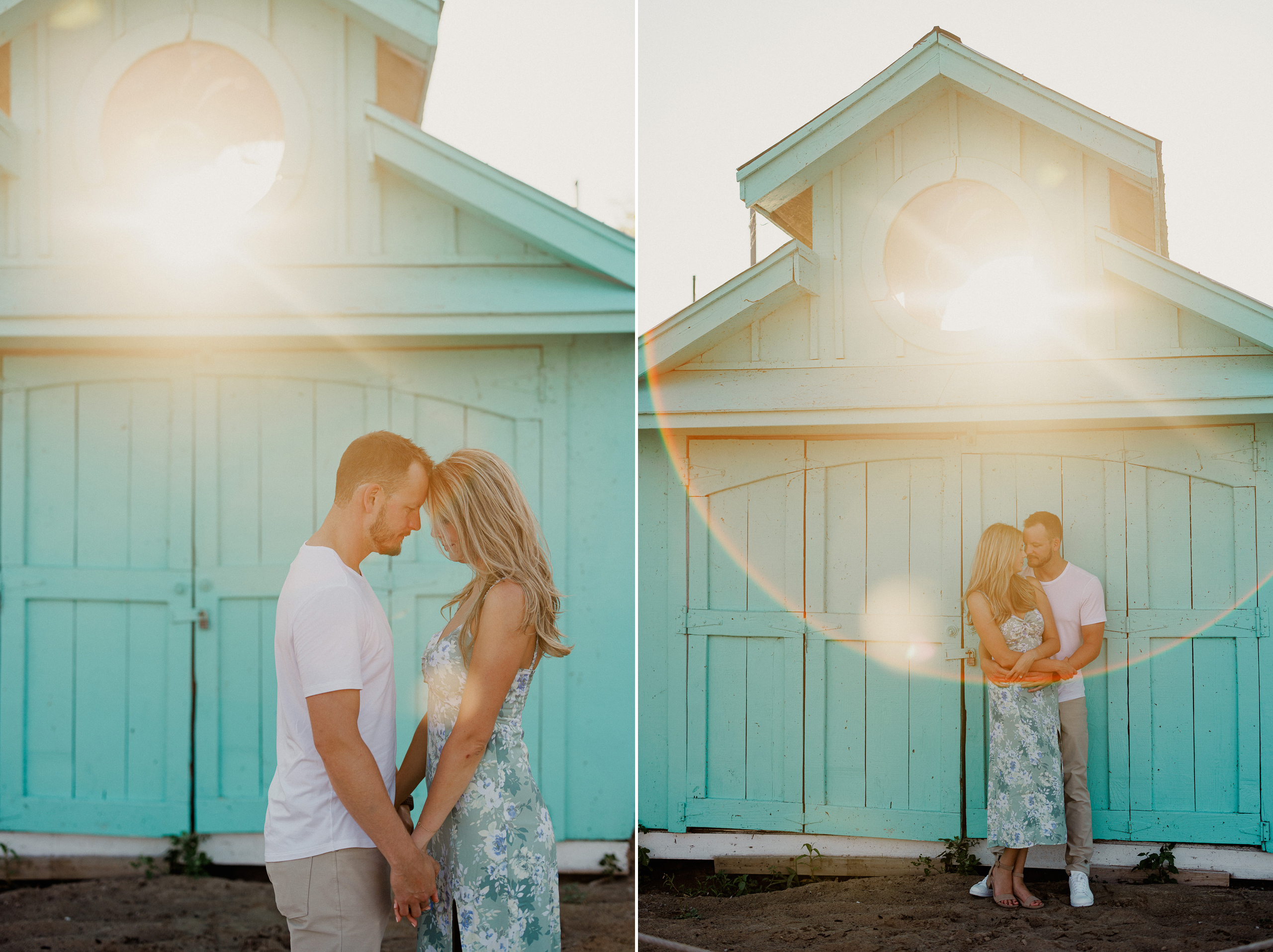 windswept romantic beach engagement session summer afterglow photographer niagara