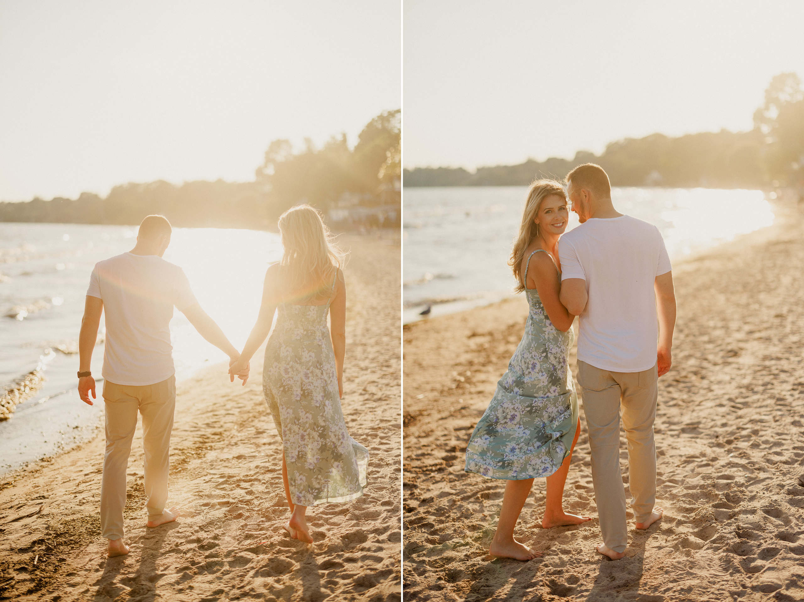 sunset beach engagement session niagara photographer afterglow images