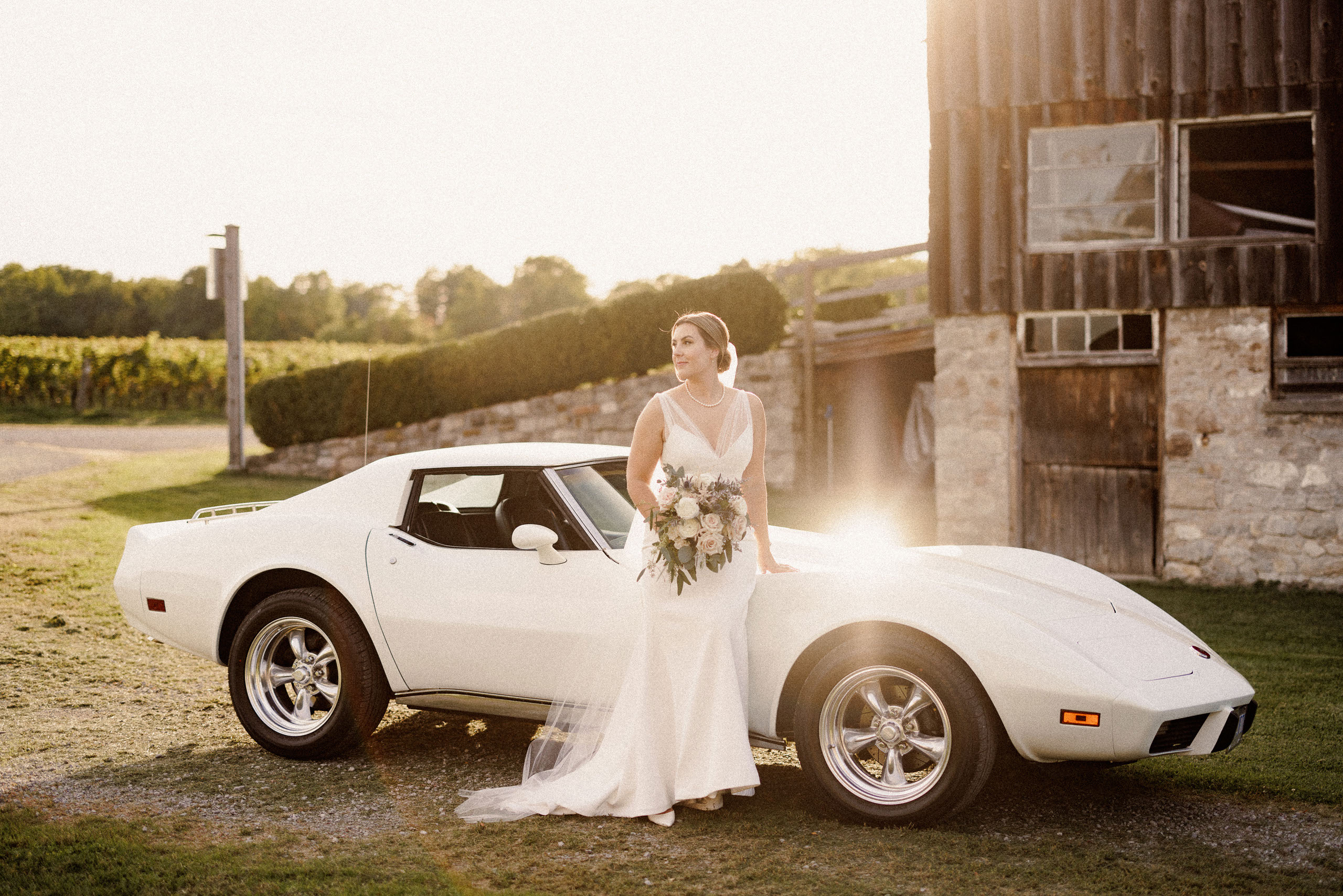 classic car cave spring vineyard wedding autumn afterglow images