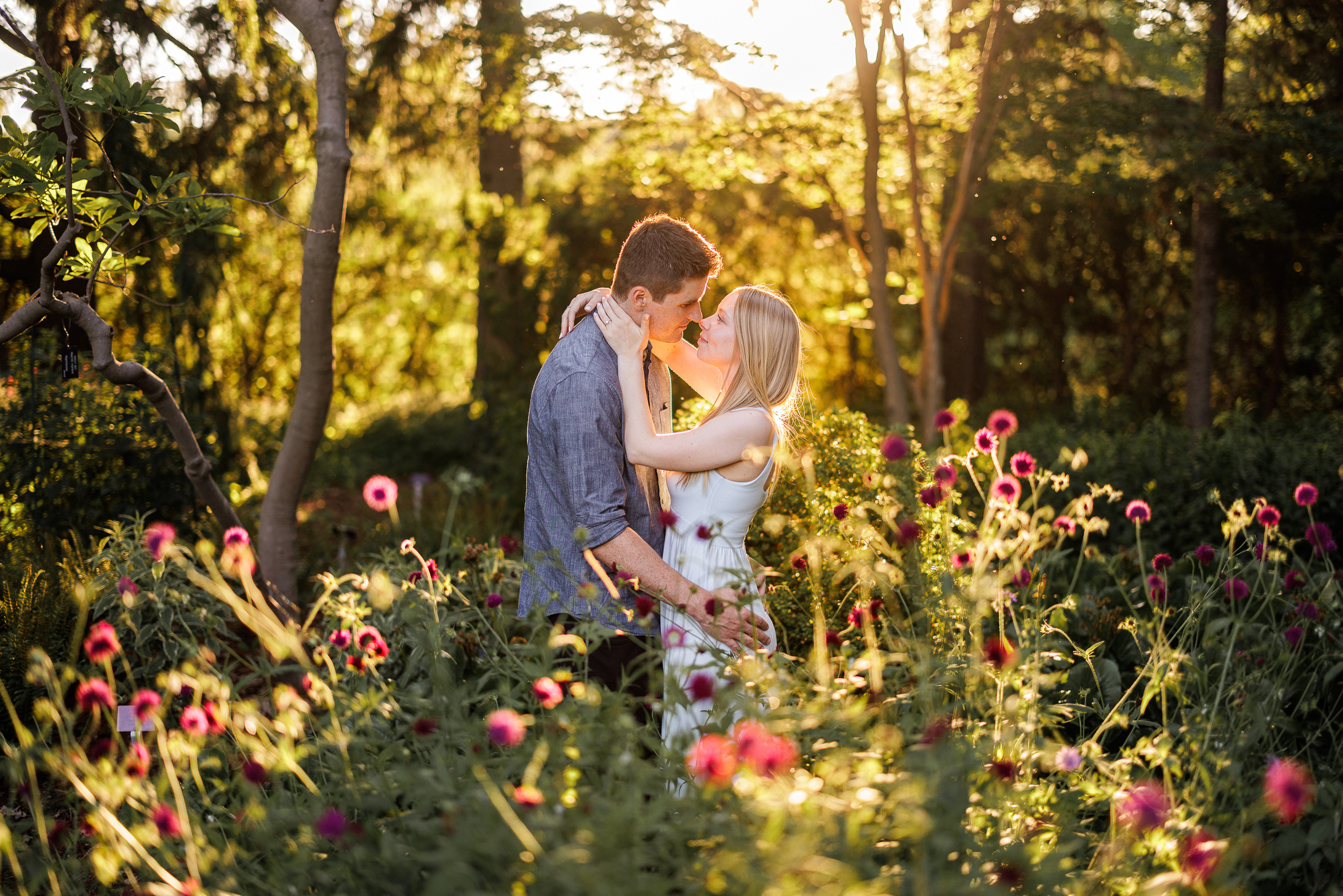 romantic love engagement session summer photographer afterglow n