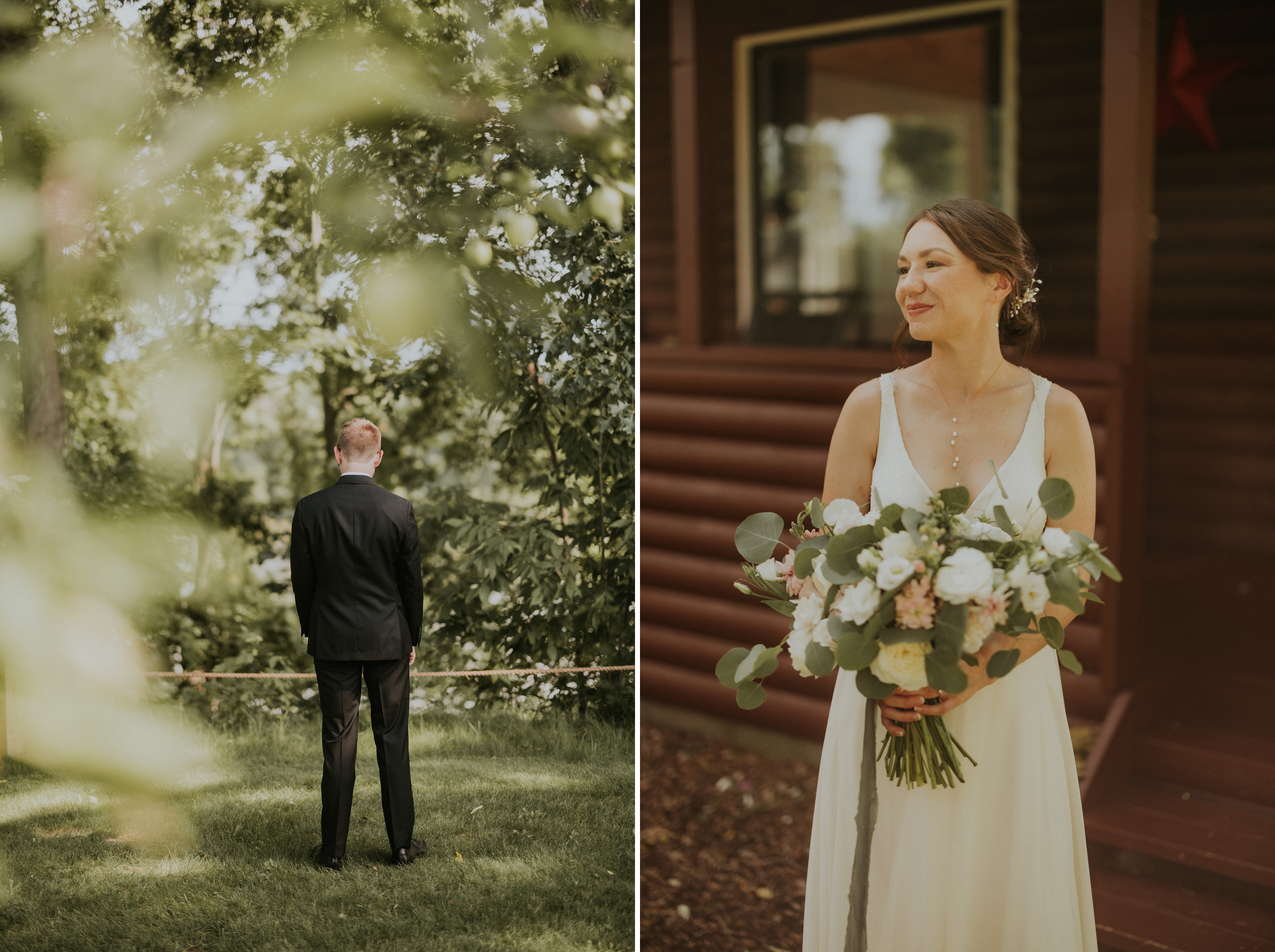 first look orchard vineland wedding bride groom afterglow images
