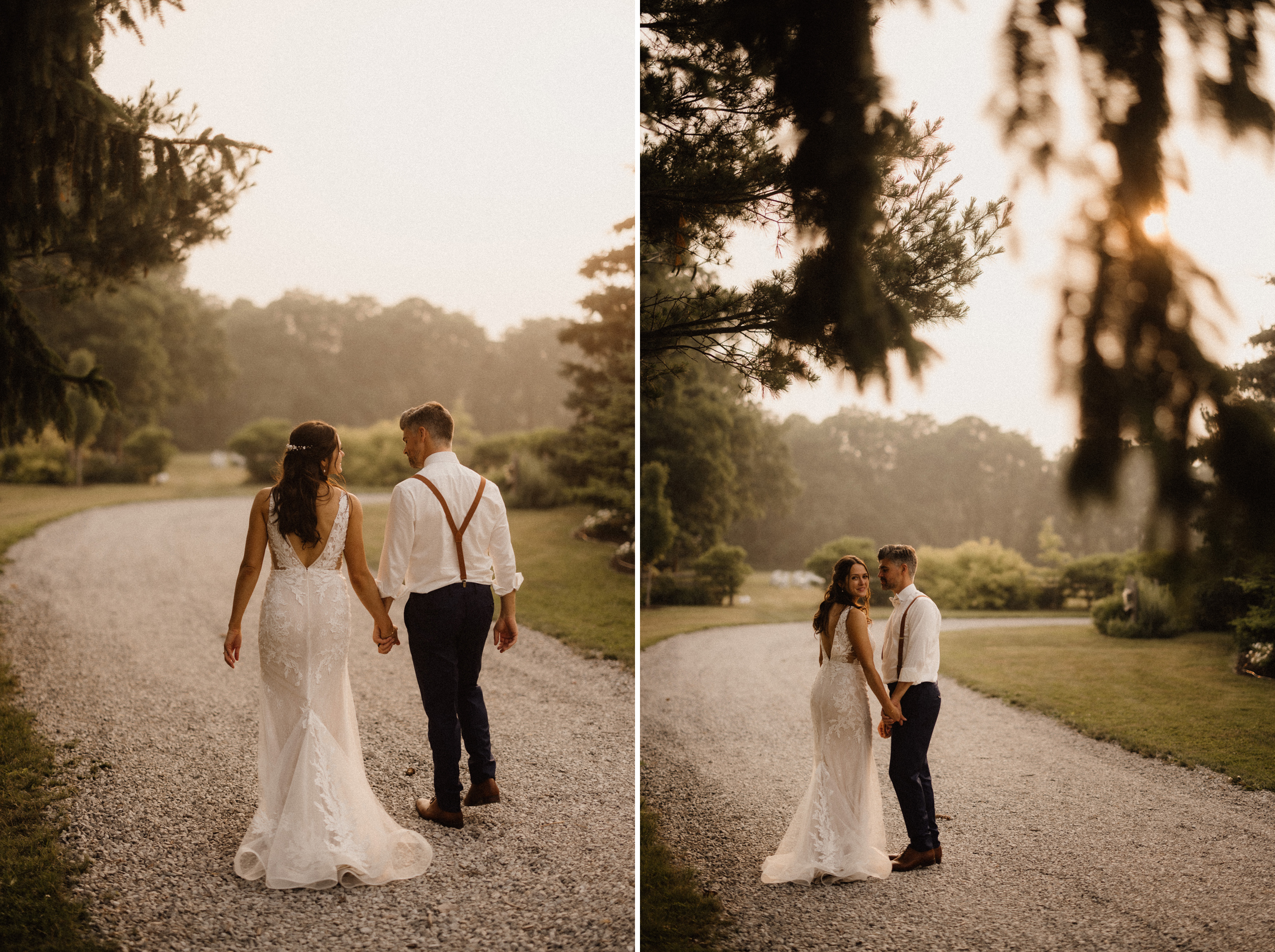 romantic sunset bride groom photography wedding afterglow maple