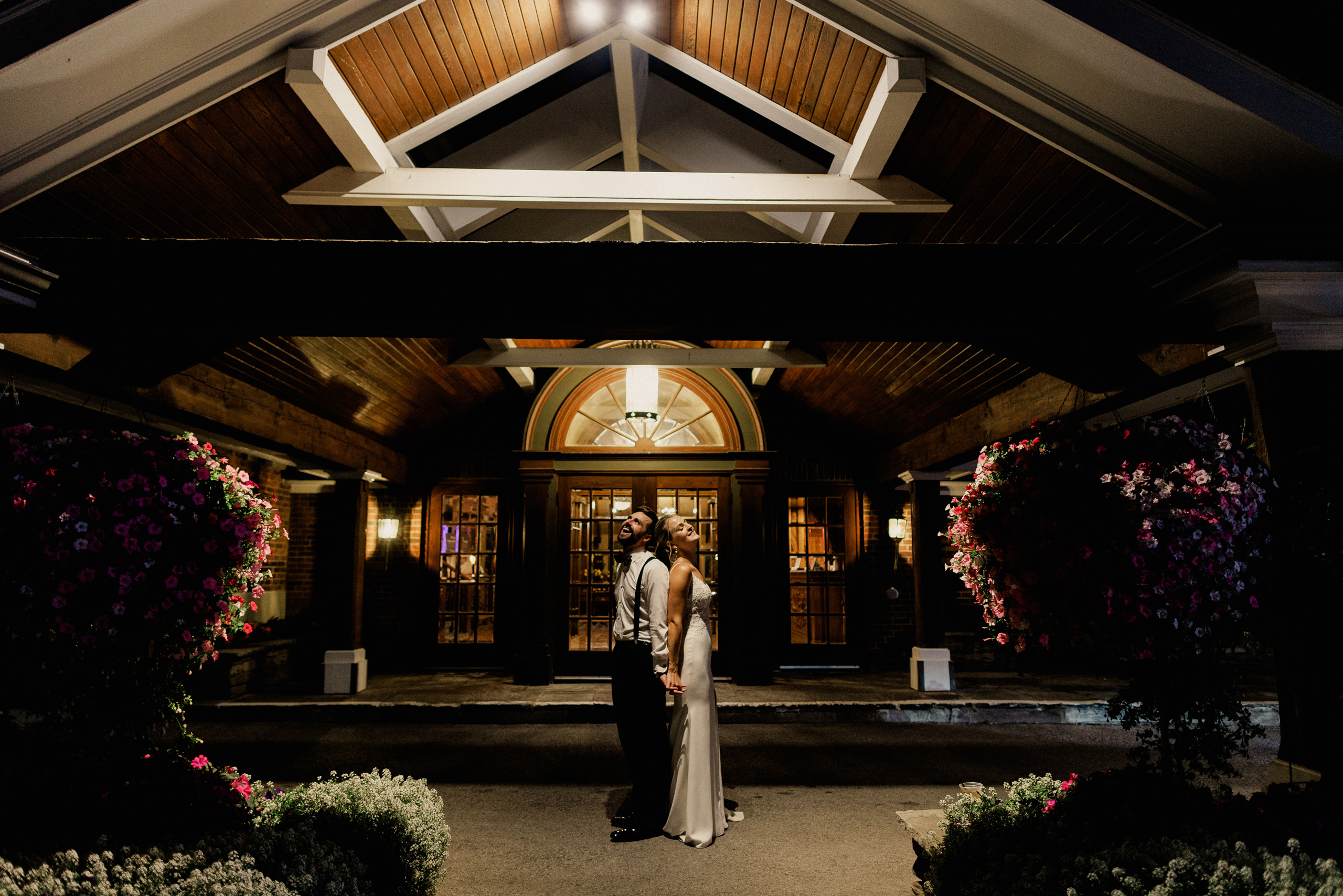 wedding photography night pillar and post NOTL afterglow Images