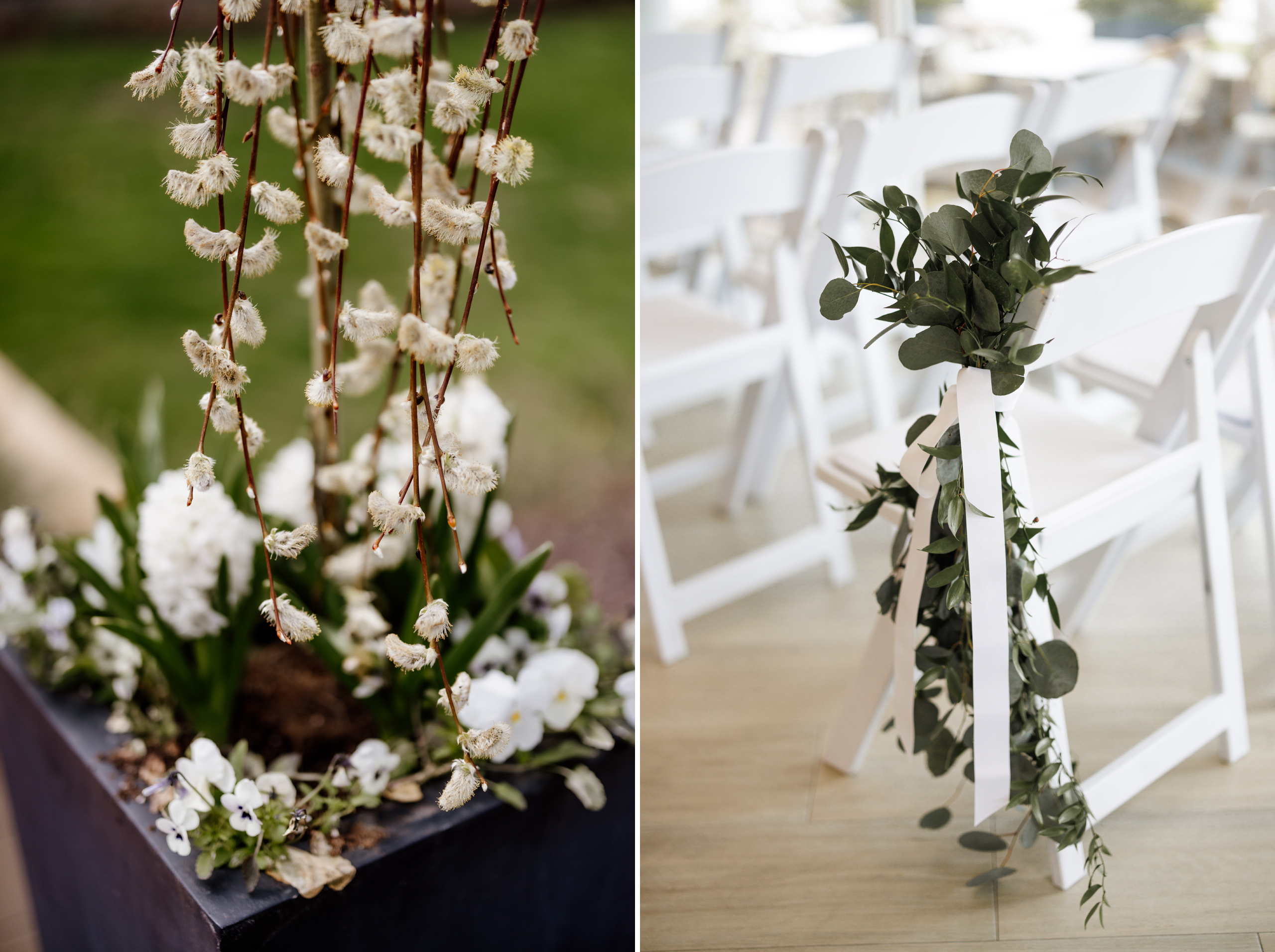 spring wedding gate house lush florals ceremony arbor