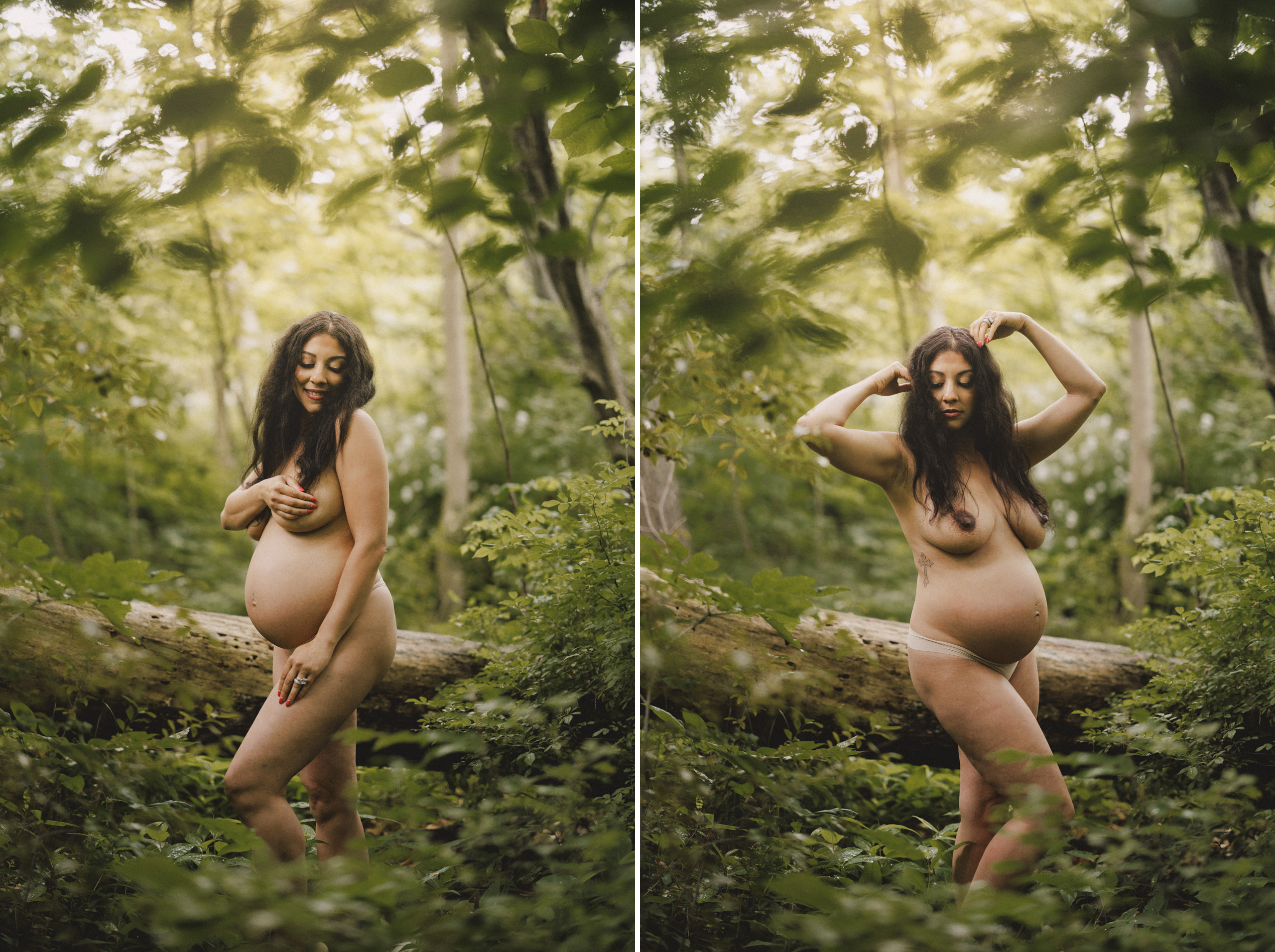 pregnant maternity nude forest photographer niagara afterglow