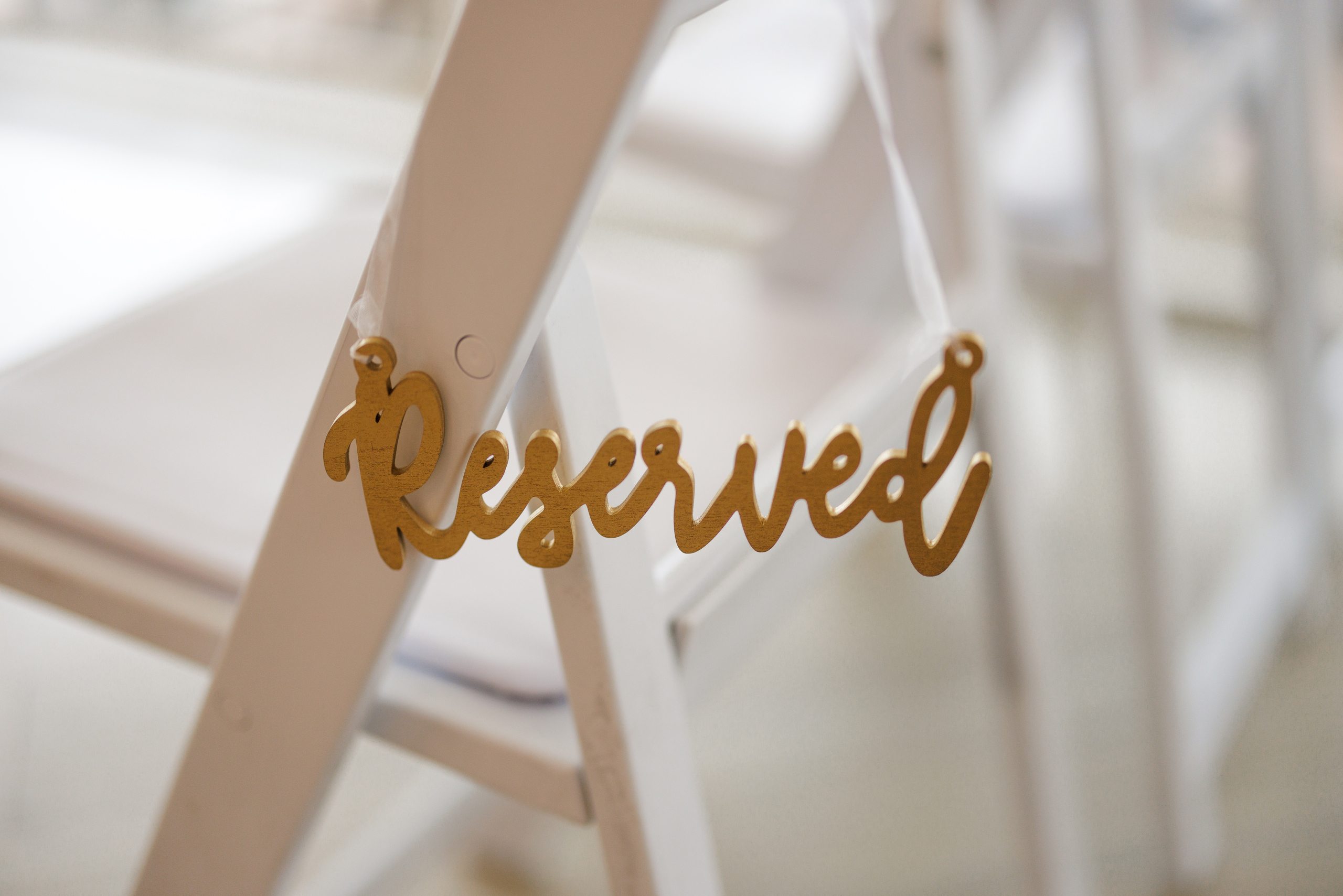 reserved seating sign wedding ceremony niagara on the lake