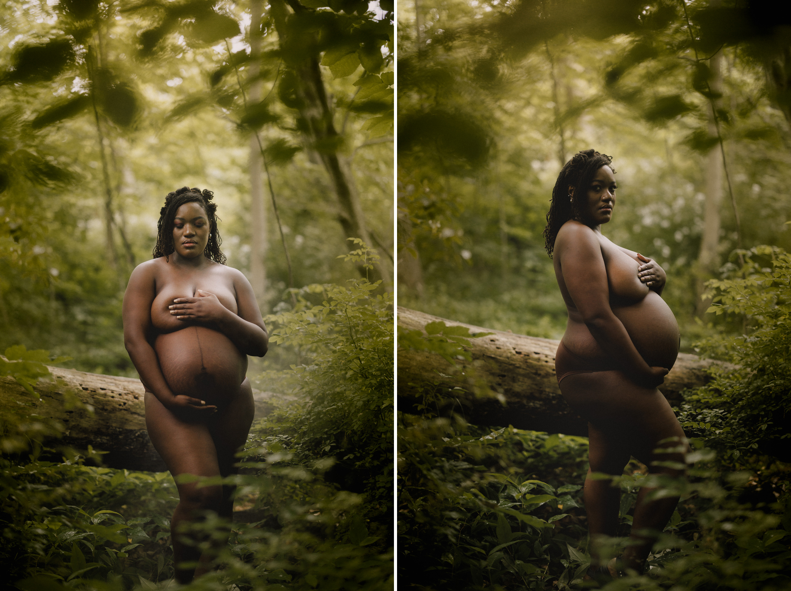 pregnant maternity nude dark forest photographer niagara aftergl