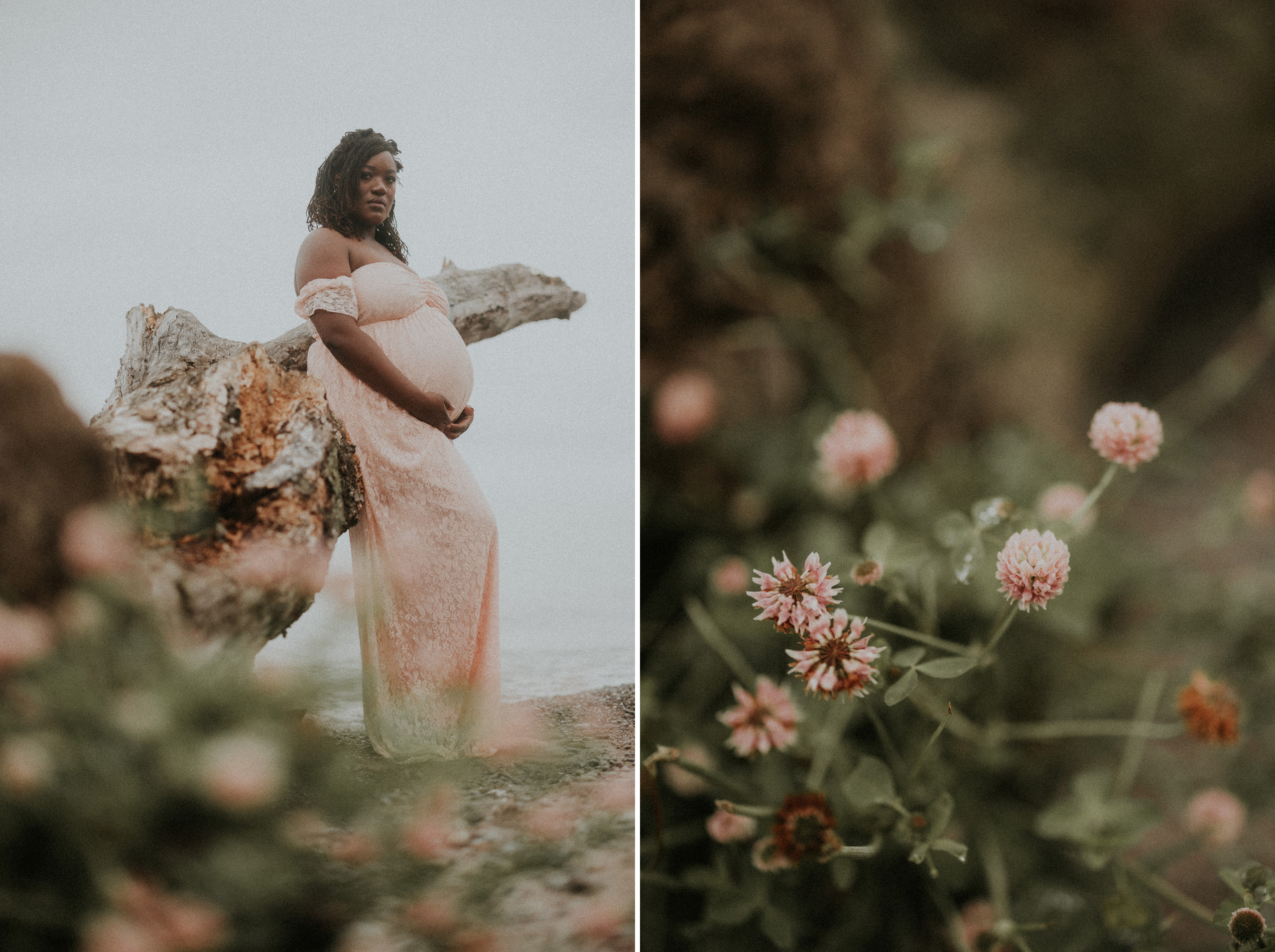 dreamy beach maternity session niagara film photographer