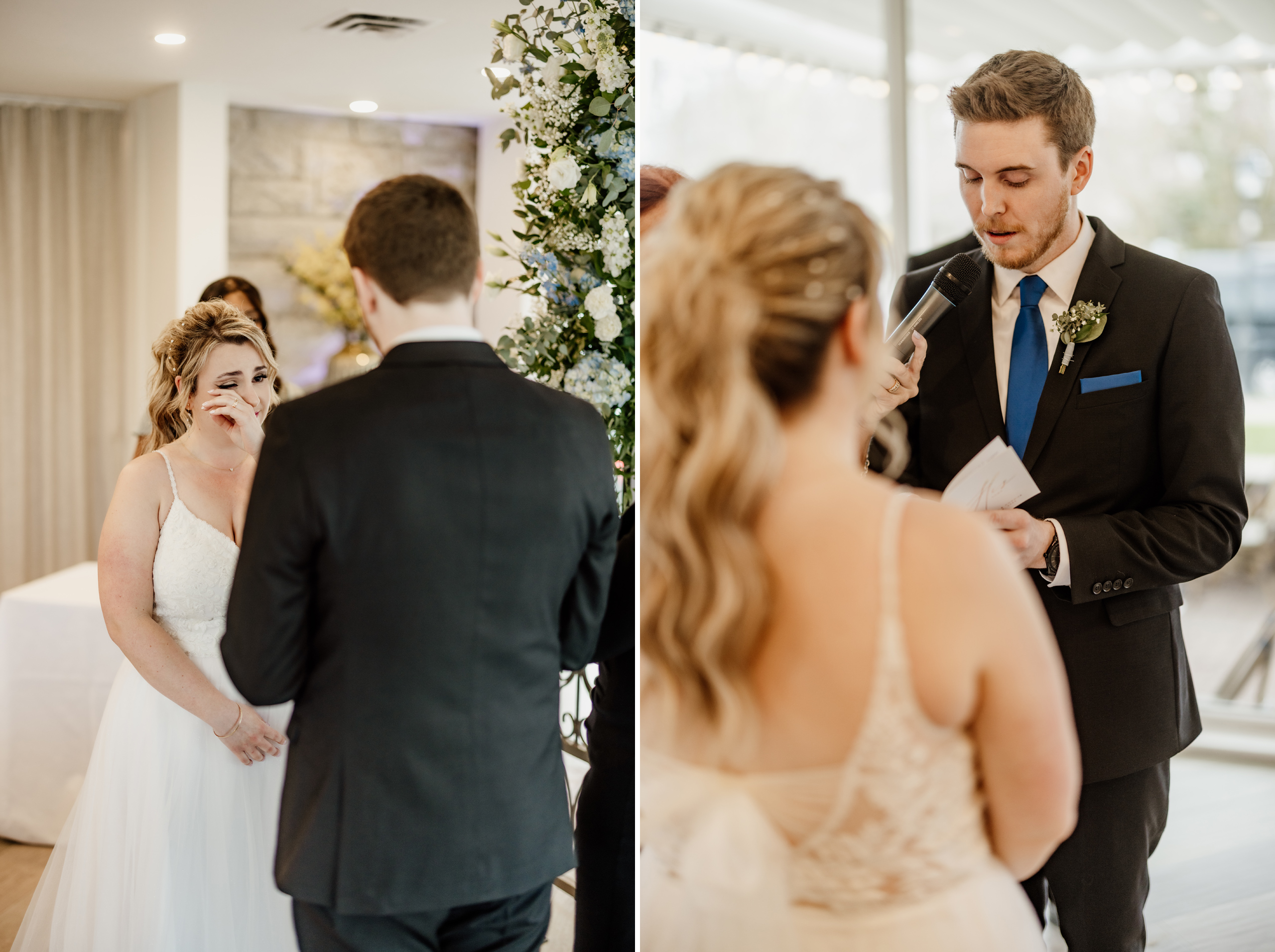 tears during wedding ceremony gate house photographer