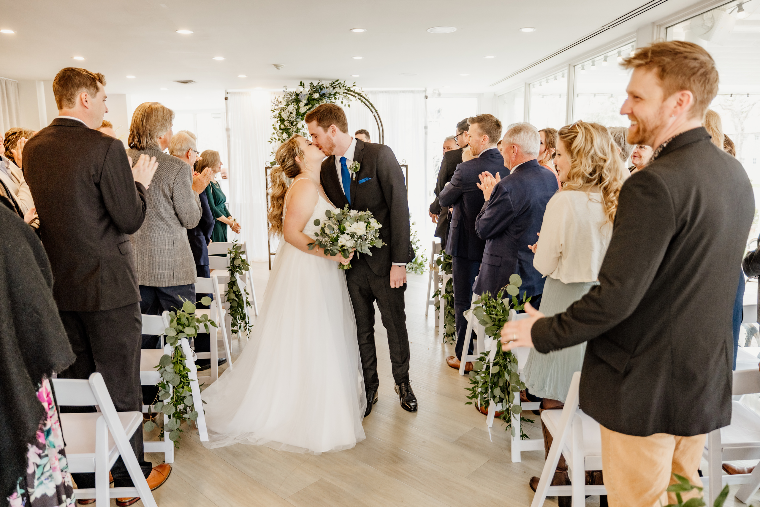 just married wedding ceremony gate house NOTL photography