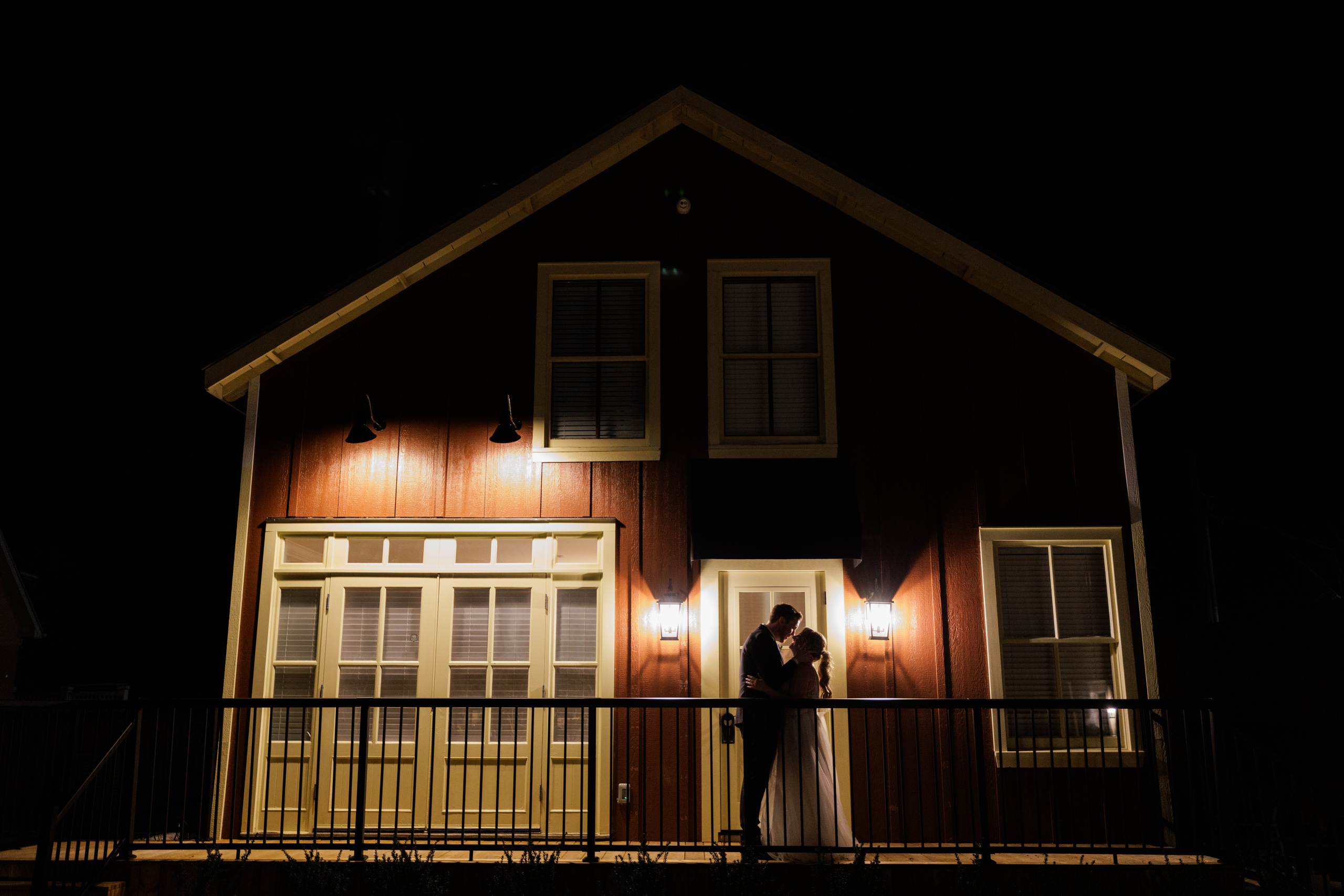 night time at queen niagara on the lake wedding photographer