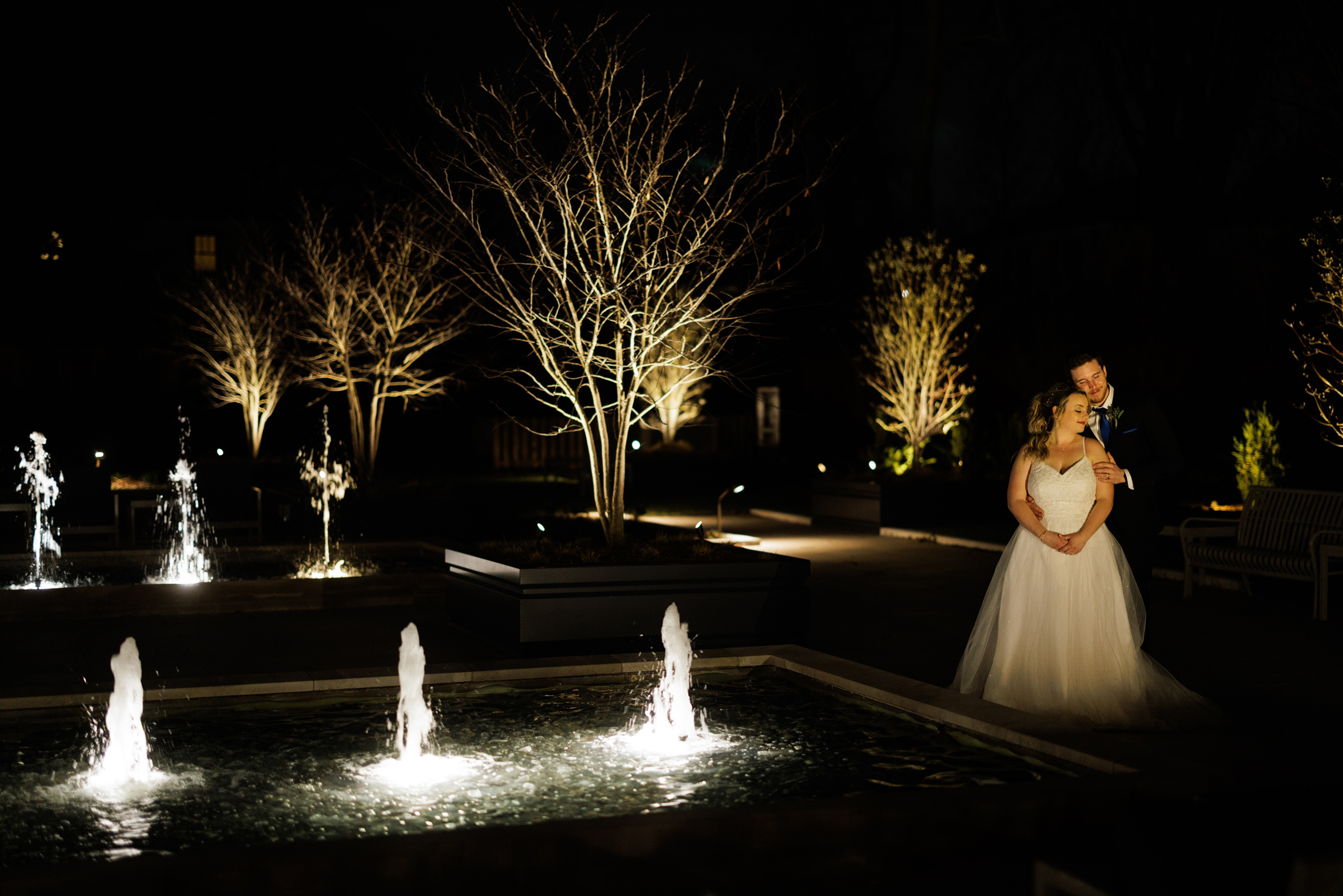 night time at queen niagara on the lake wedding photographer