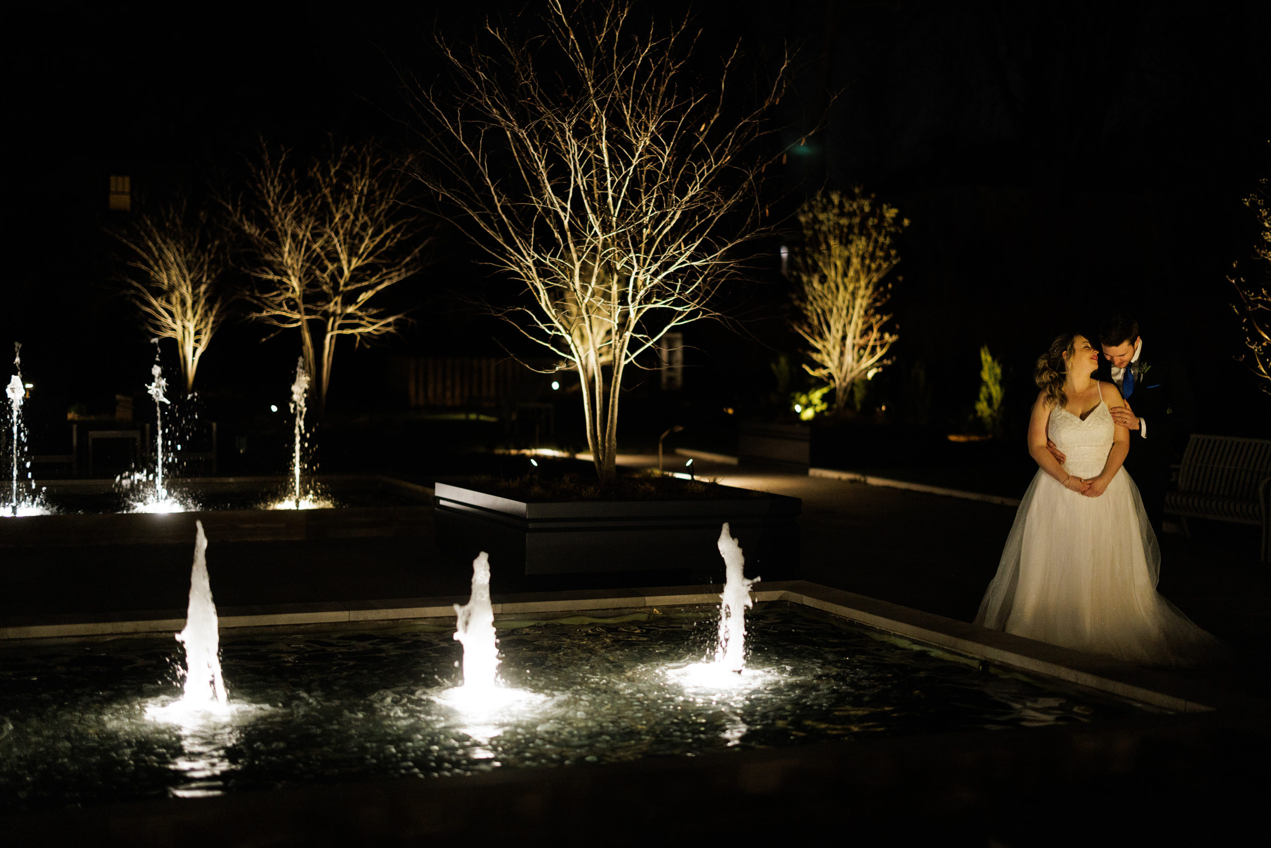 night time at queen niagara on the lake wedding photographer