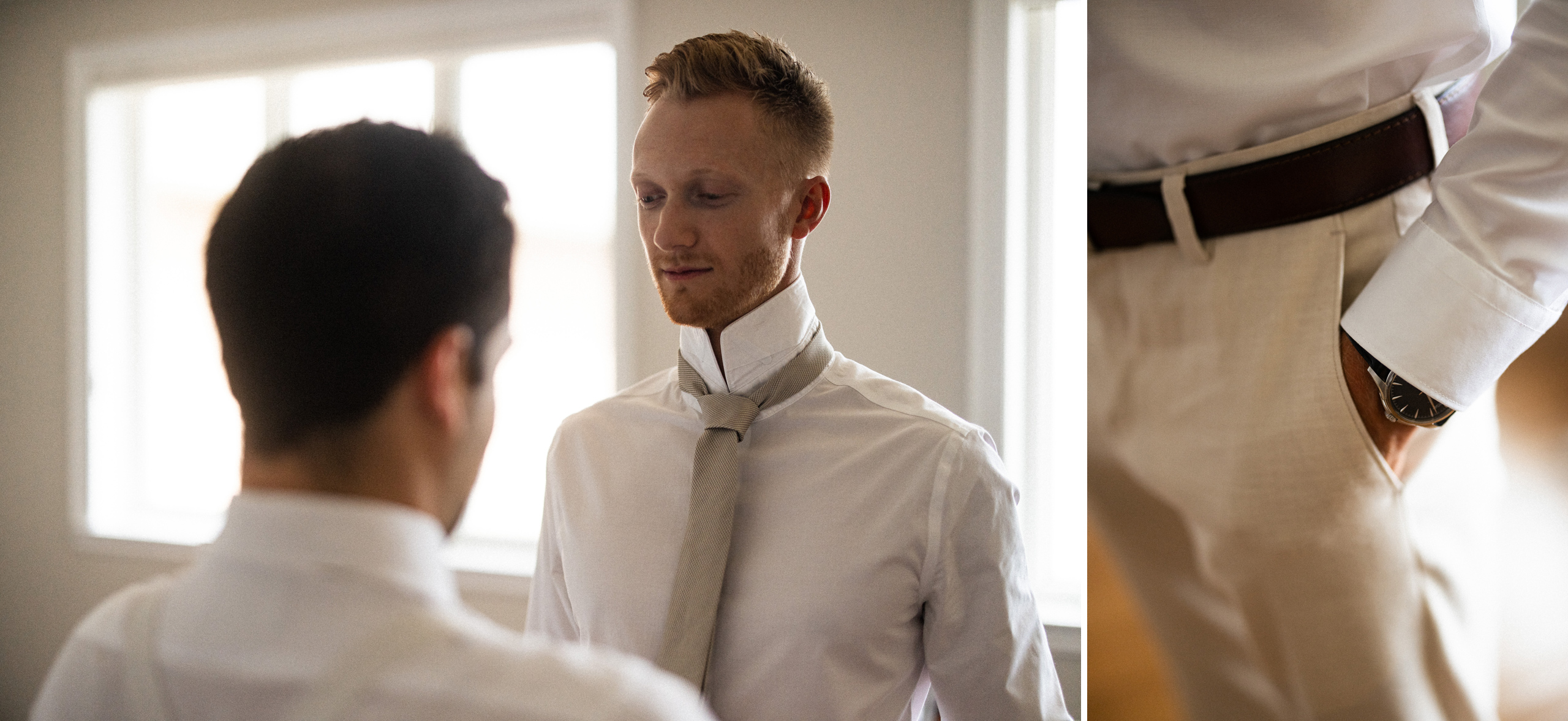 groom getting ready niagara wedding photographer