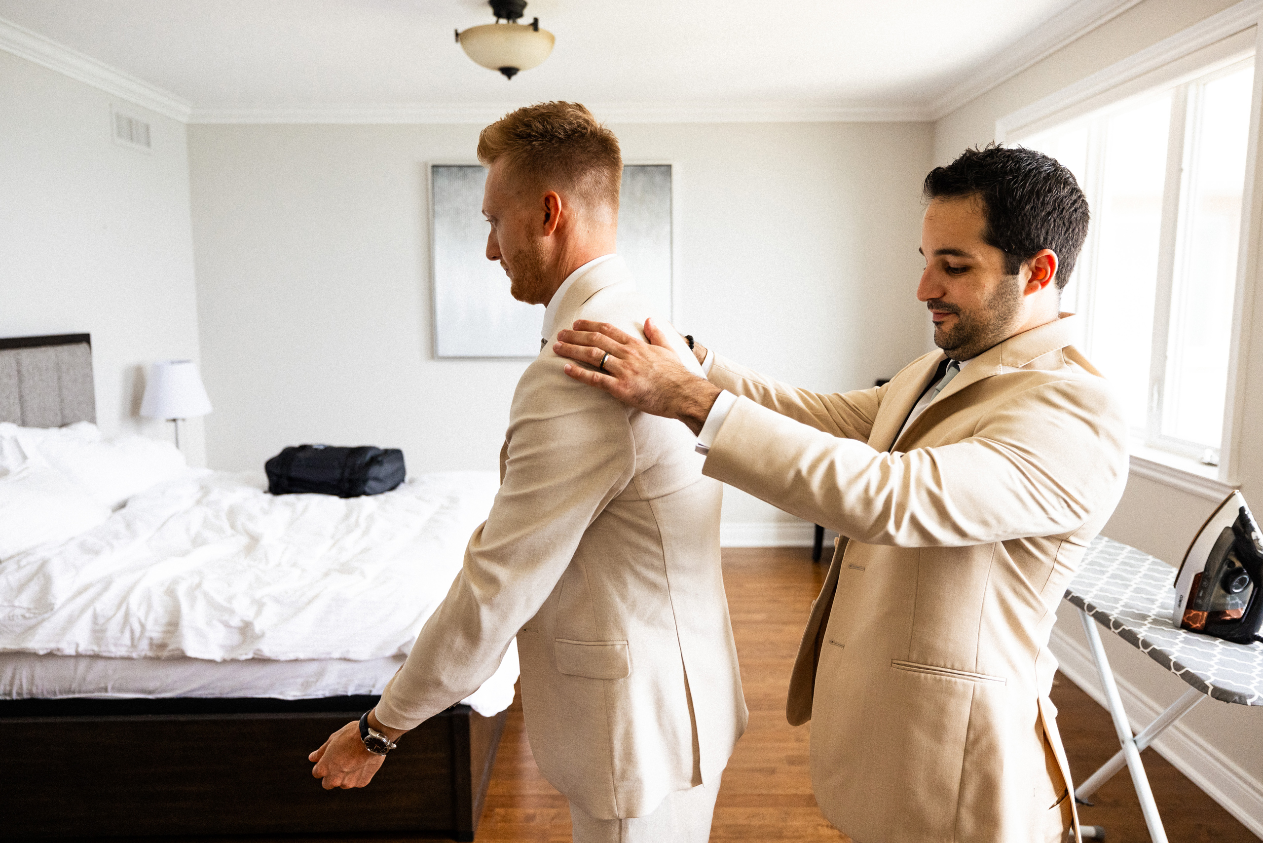 groom getting ready niagara wedding photographer