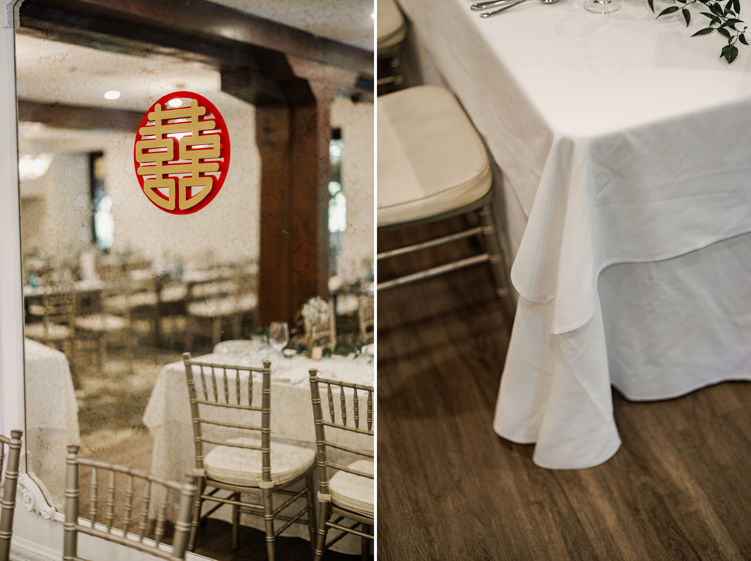 Small wedding ancaster mill room summer