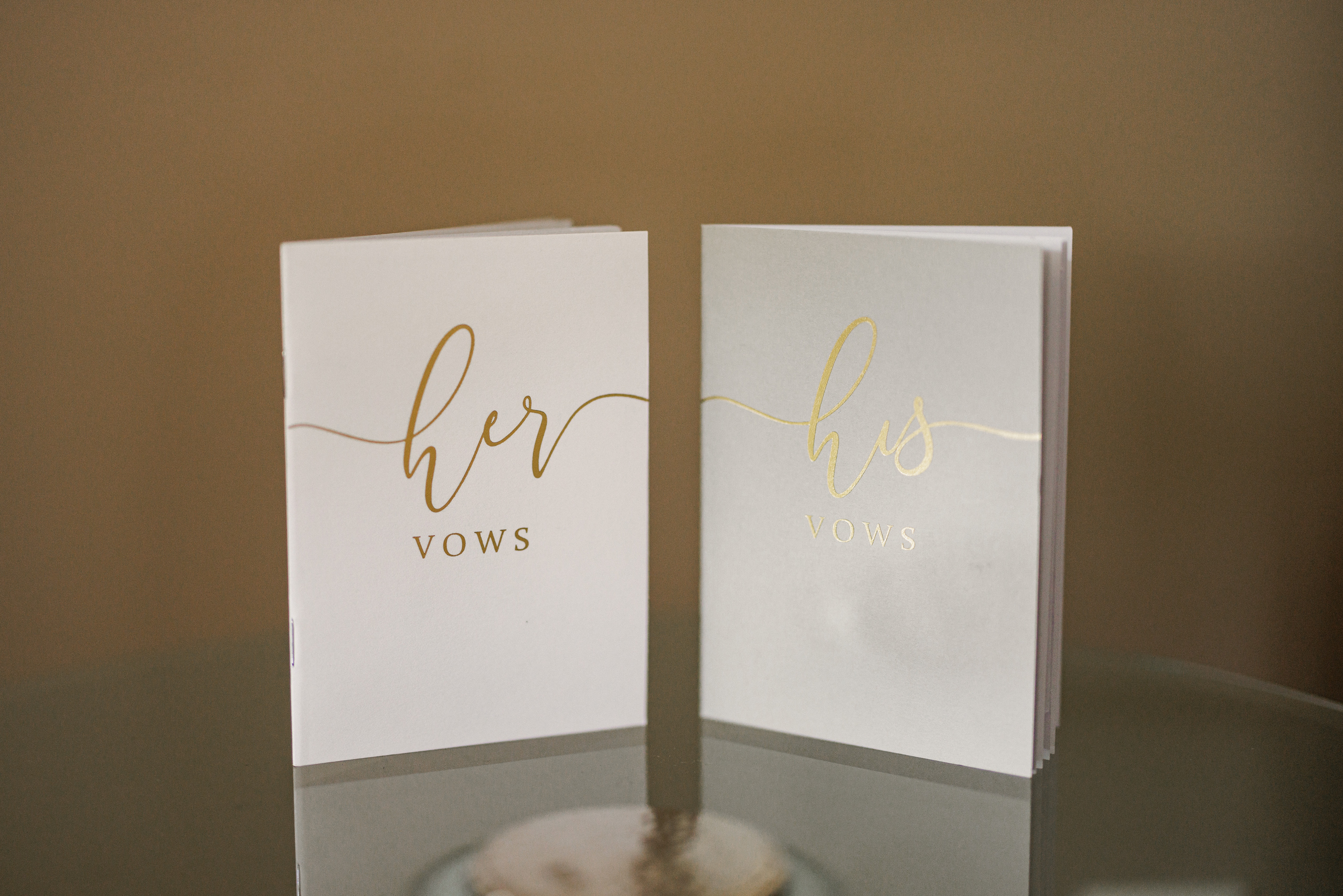 his and her vow books wedding