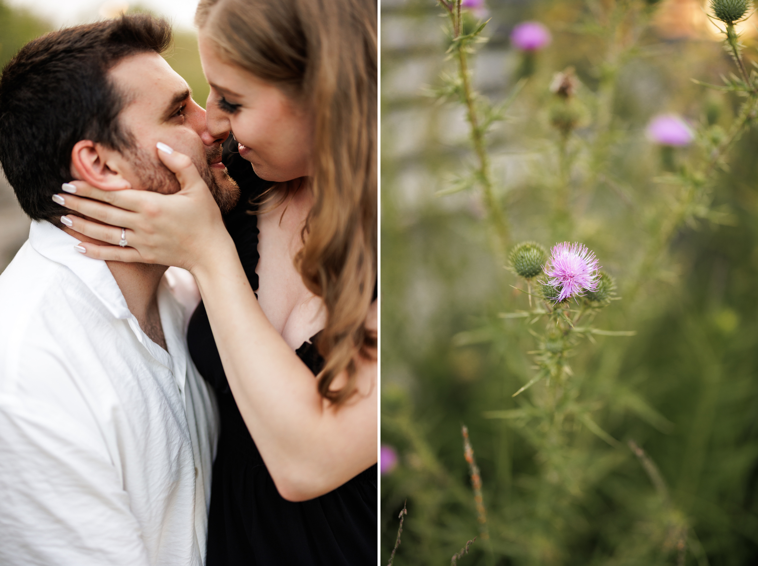 romantic kiss engagement session idea niagara photographer