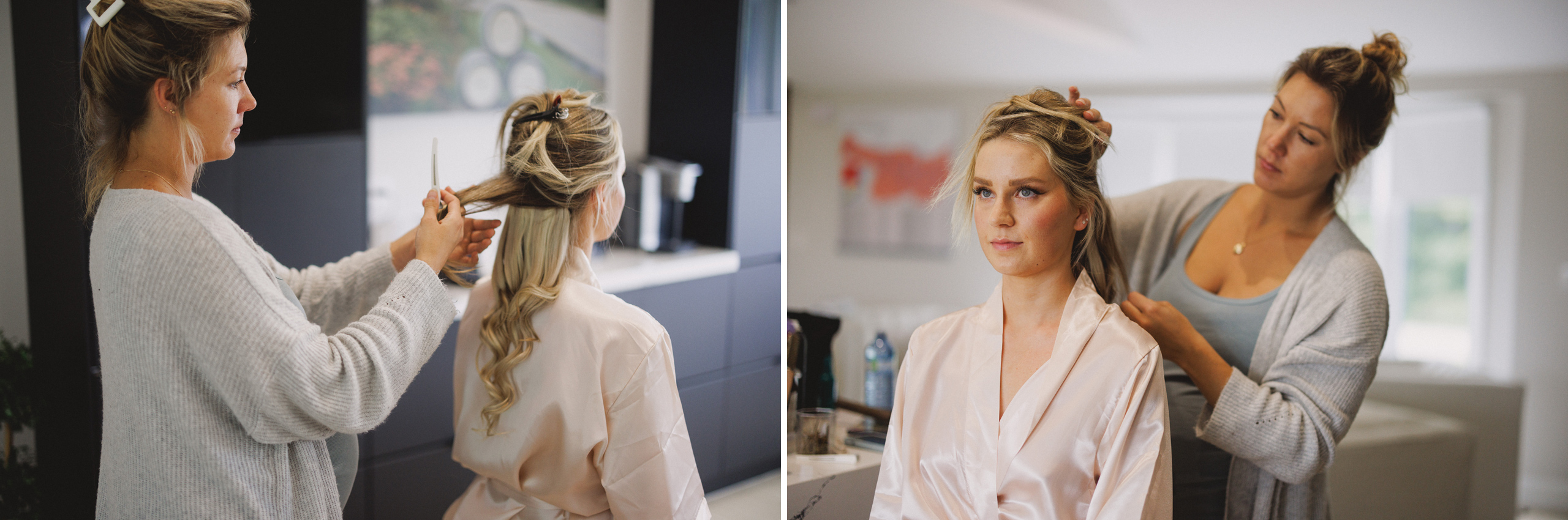 bridesmaids getting ready niagara wedding