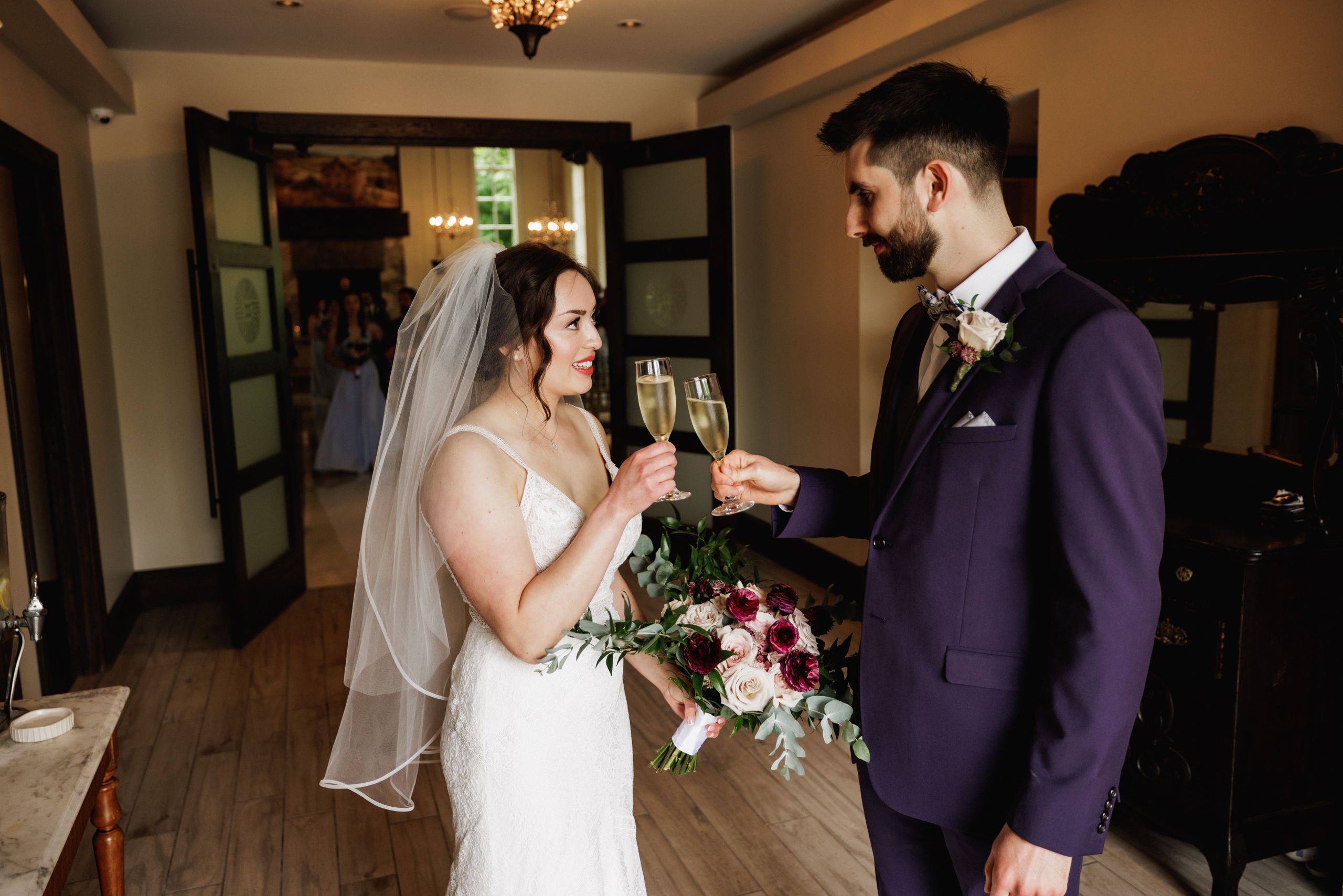 bride groom wine exit ceremony