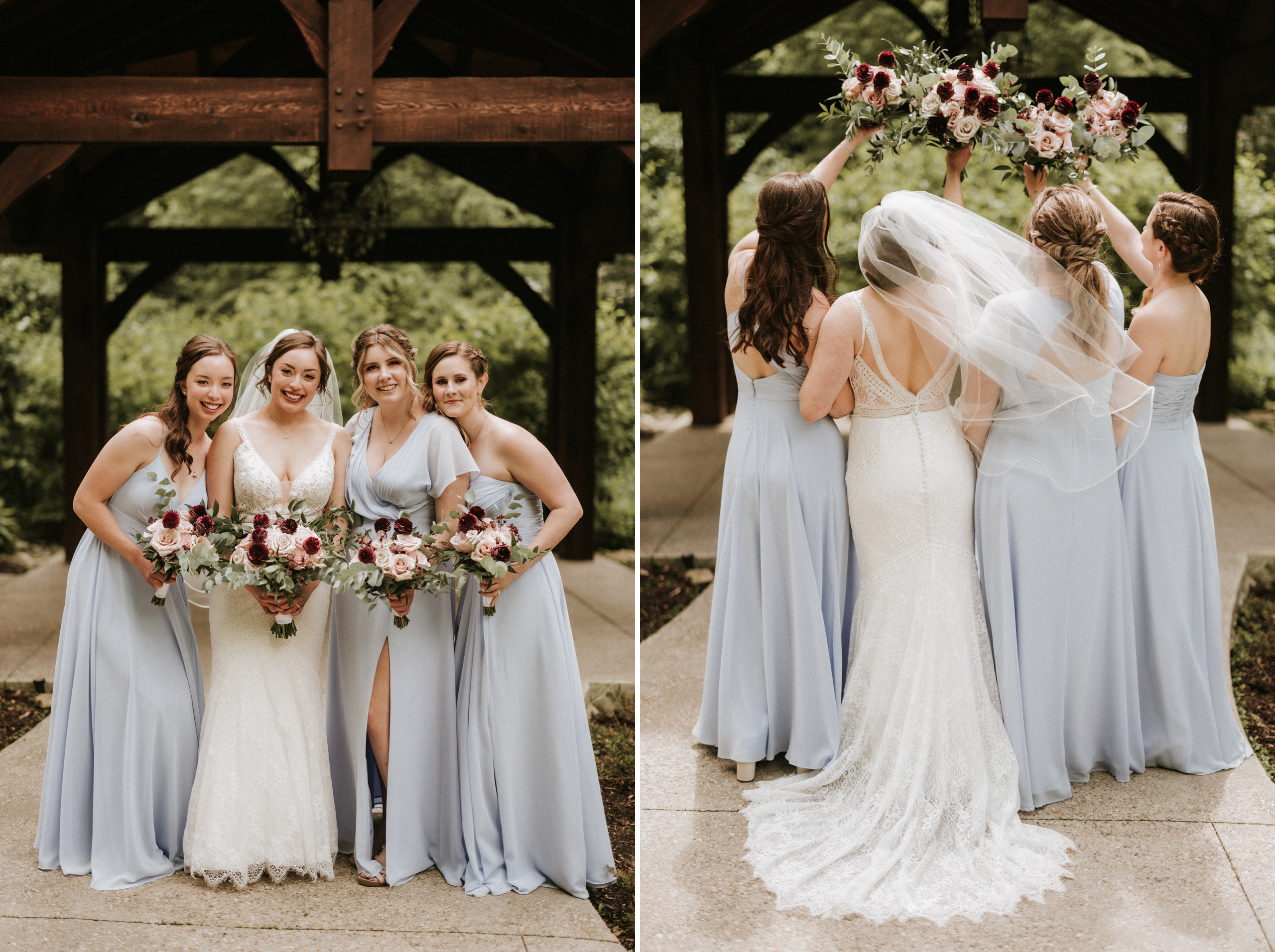 bridesmaids wedding bouquets blooms fresh flowers ancaster mill