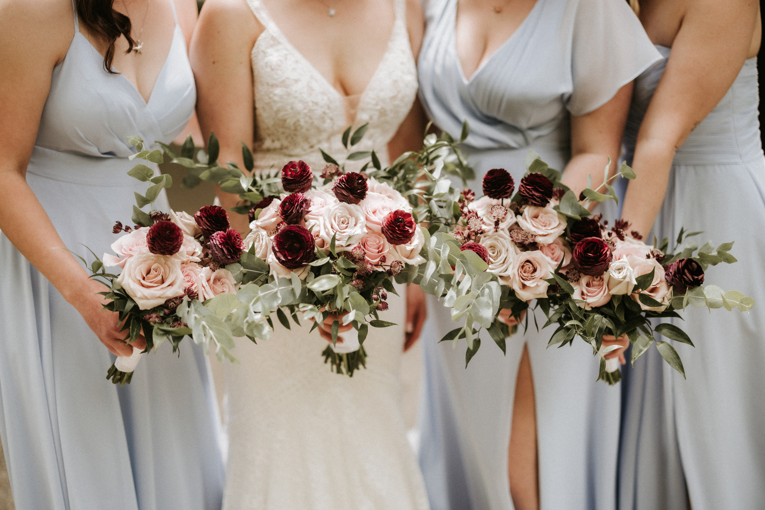 bridesmaids wedding bouquets blooms fresh flowers ancaster mill