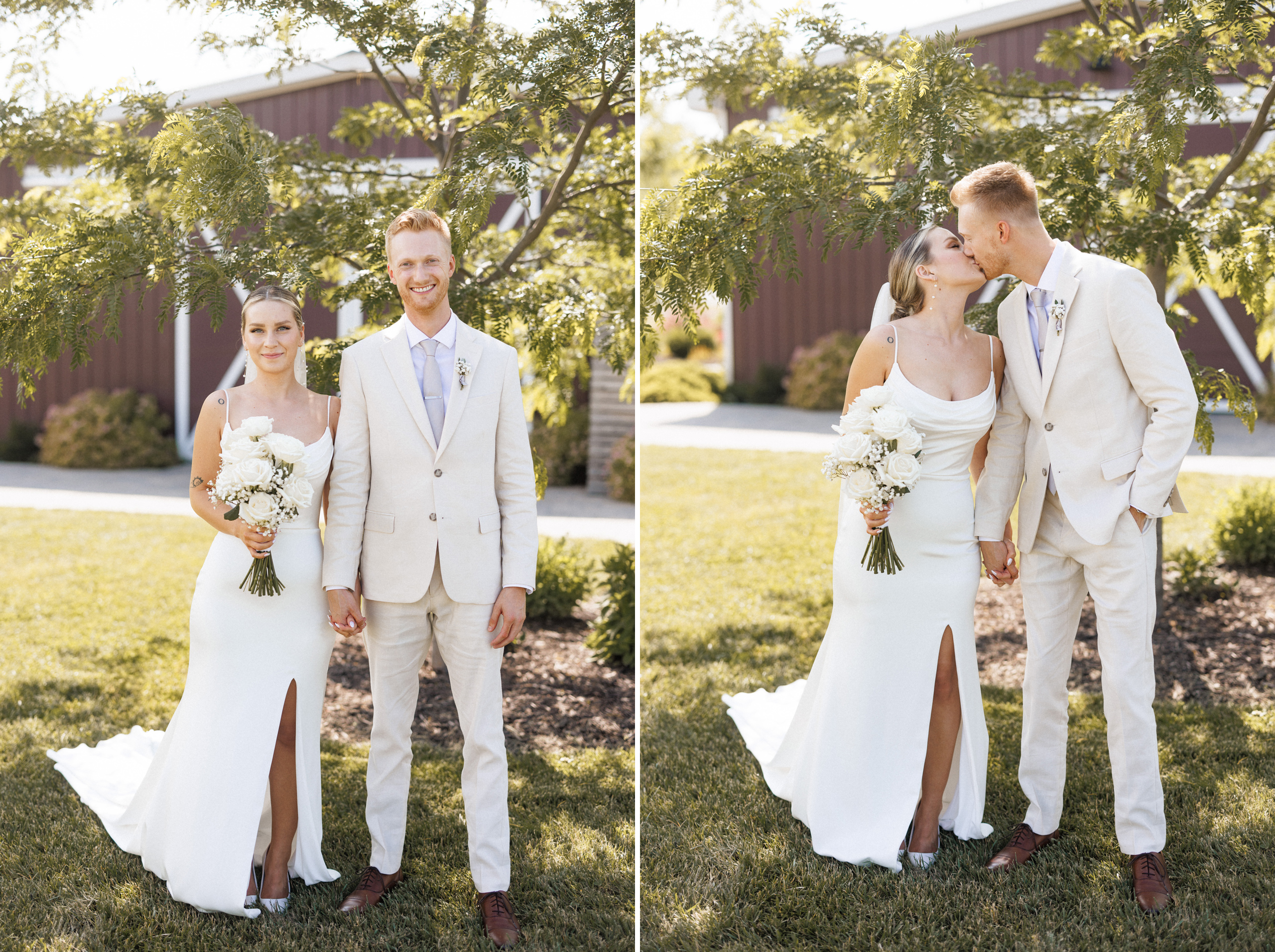 bride groom summer wedding cave spring vineyard sunny day afterg