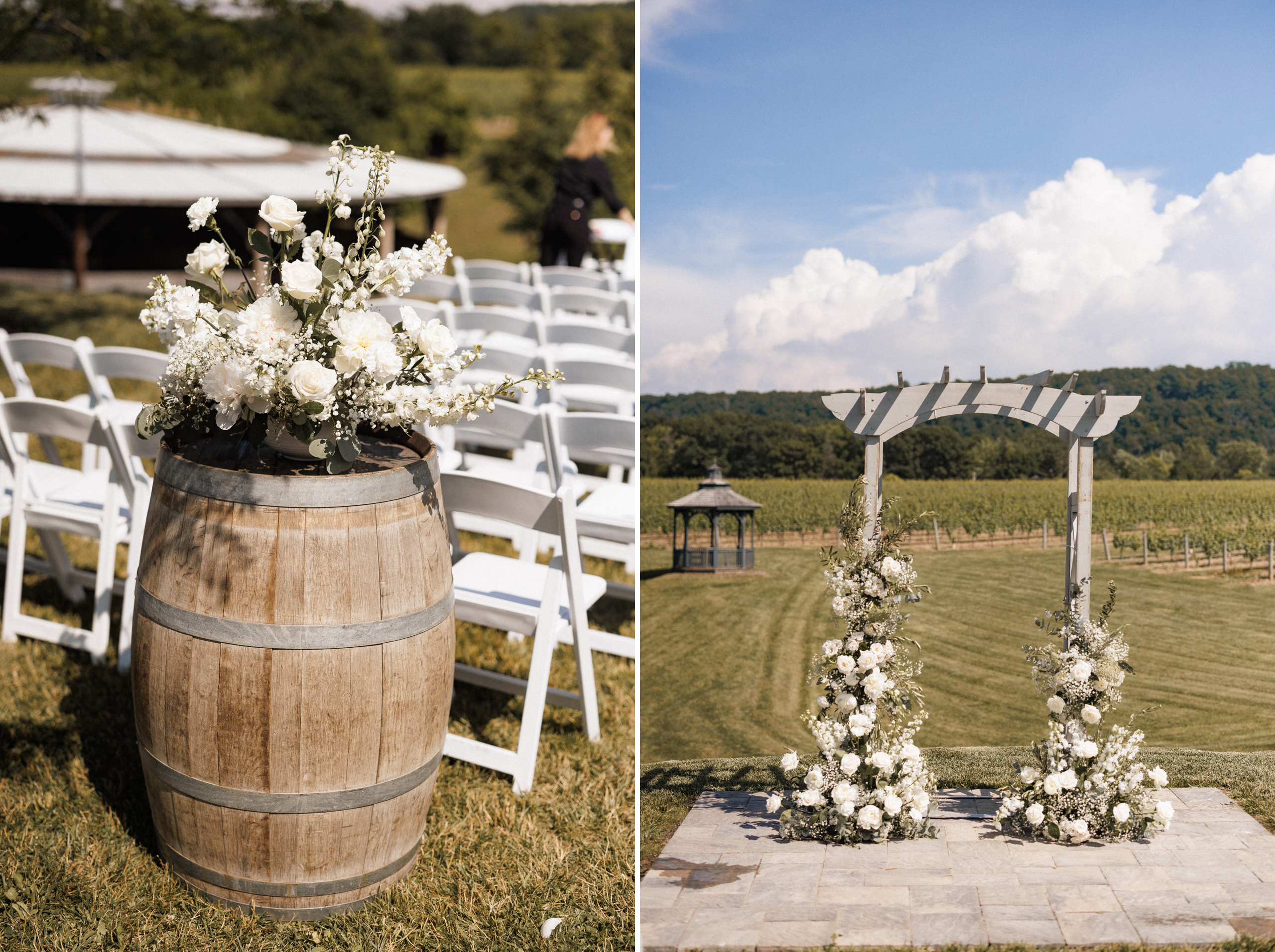 outdoor ceremony cave spring vineyard summer wedding afterglow