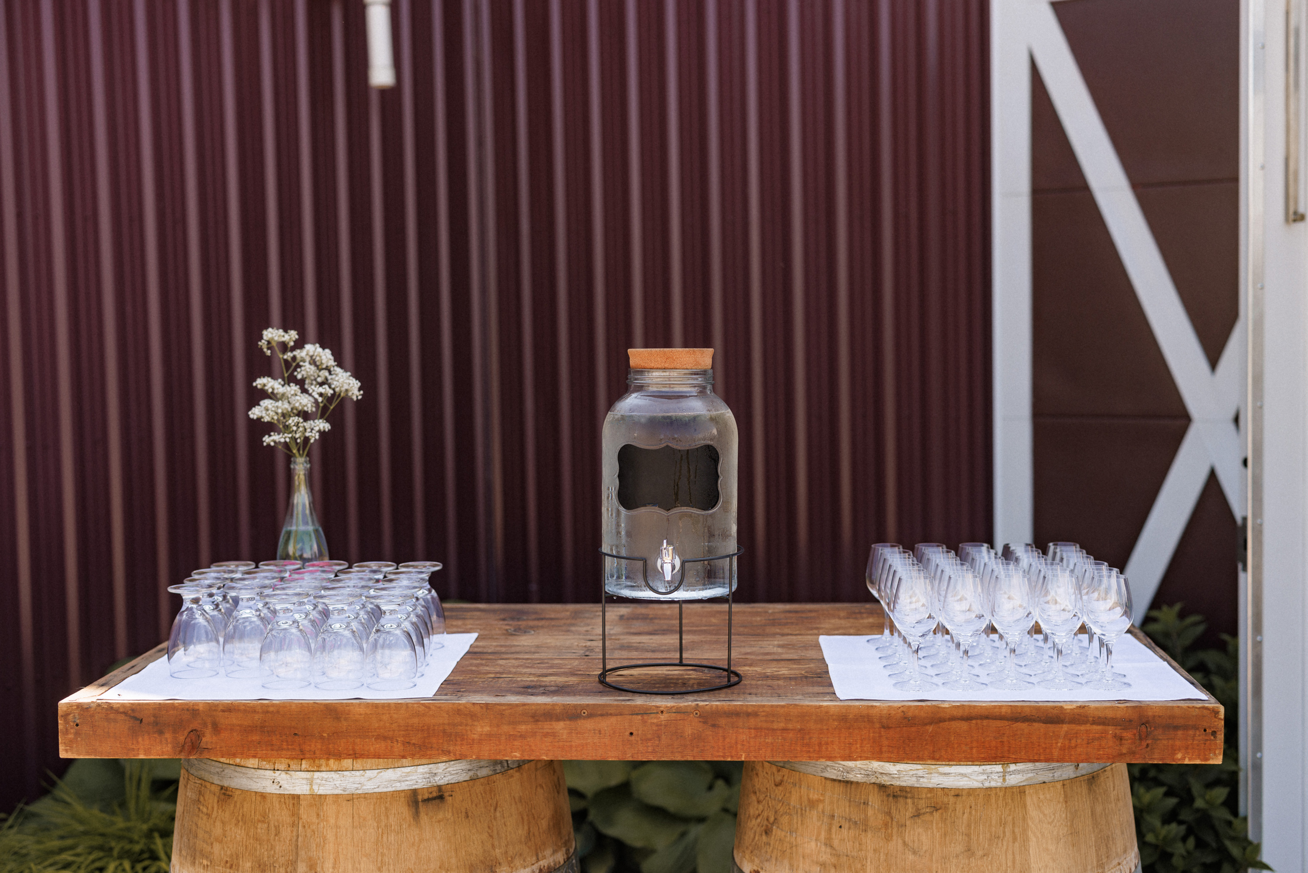 outdoor ceremony summer cave spring vineyard wedding afterglow