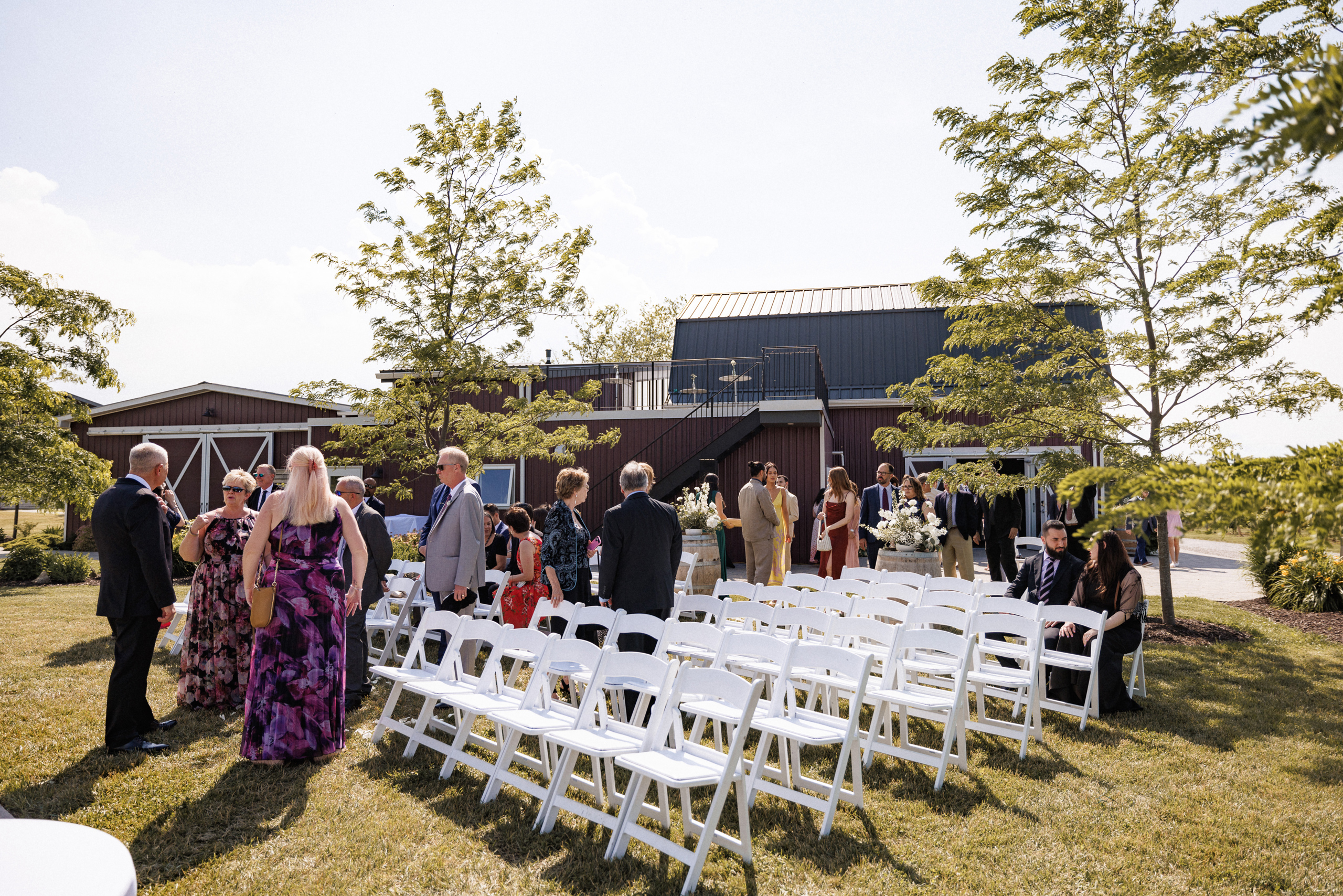 outdoor ceremony summer cave spring vineyard wedding afterglow