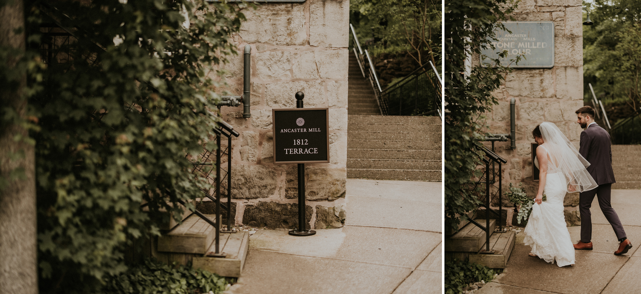 bride groom enter room ancaster mill