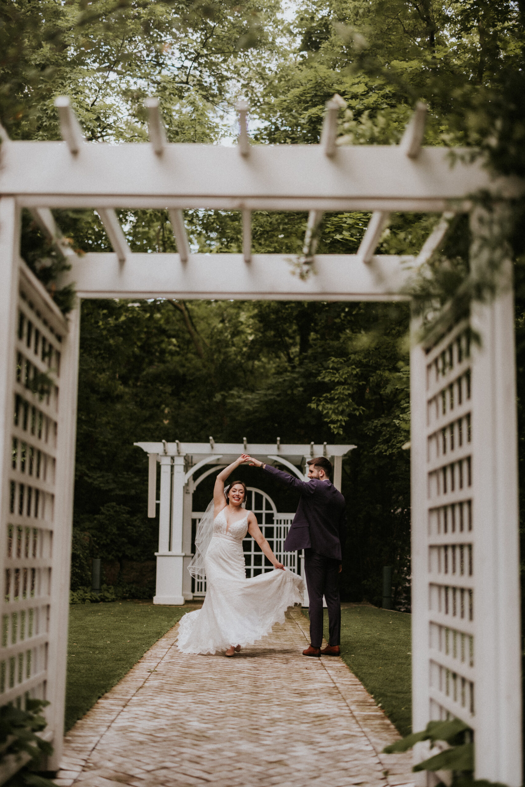 bride spin show off dress ancaster mill wedding summer